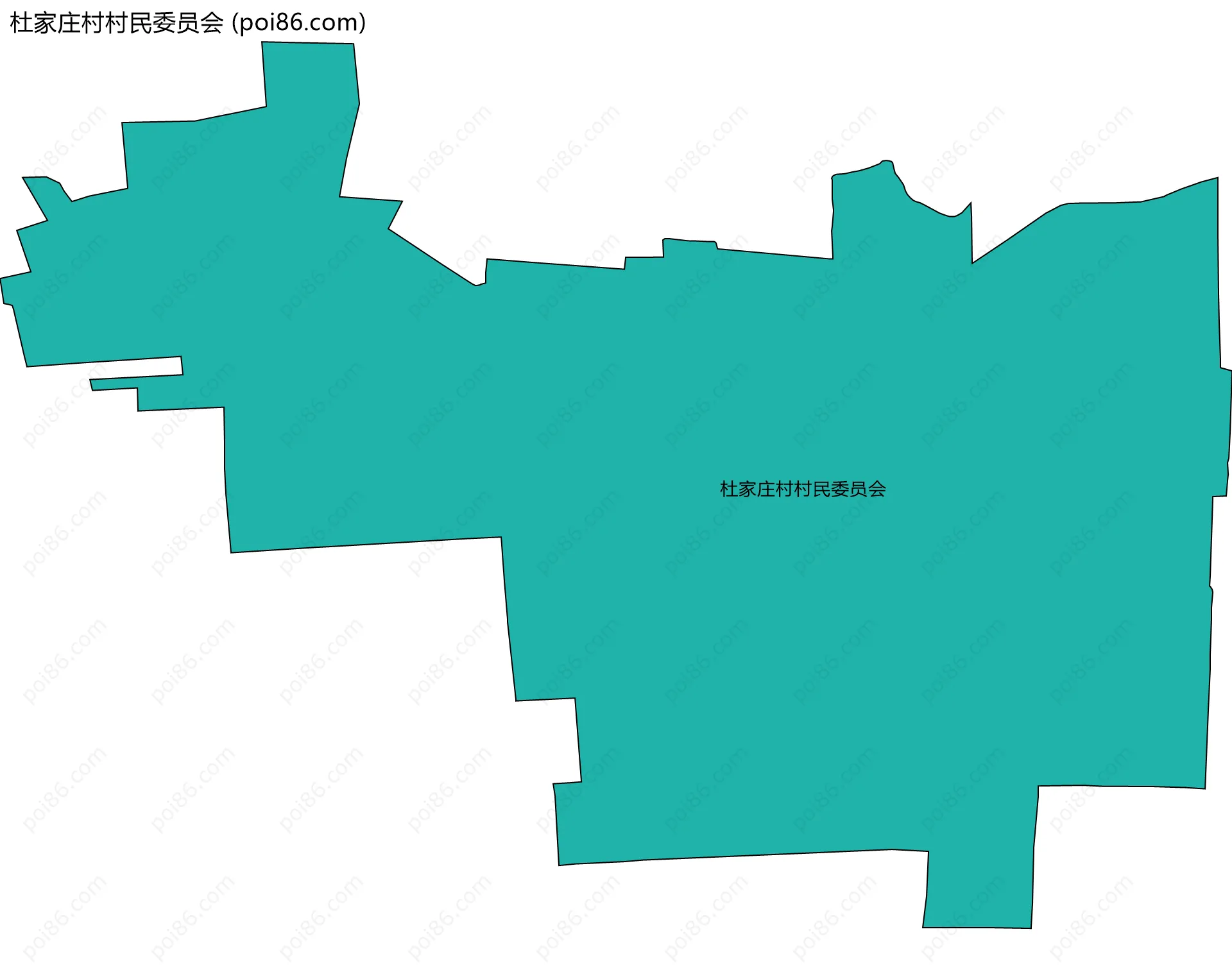 杜家庄村村民委员会边界地图