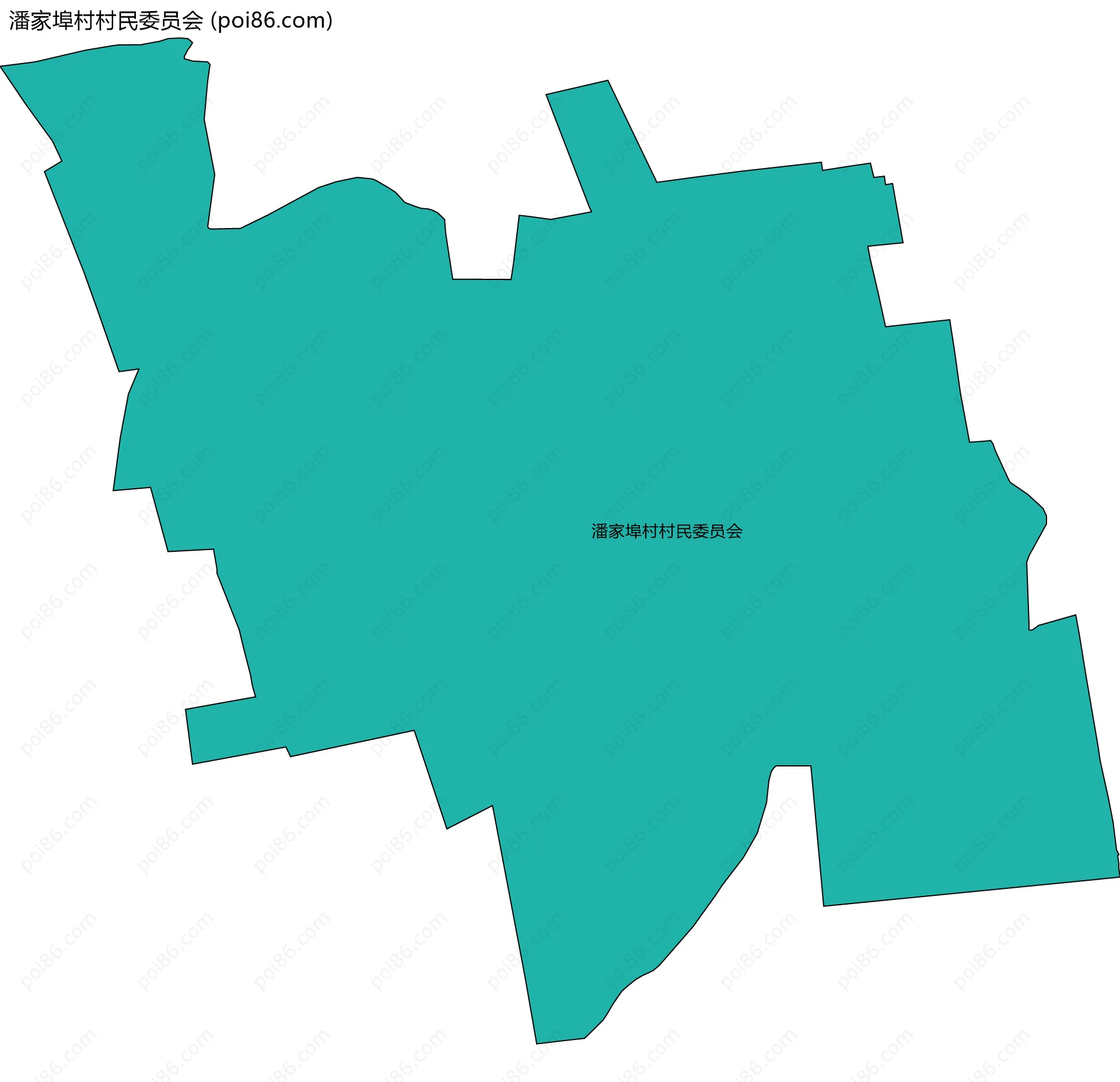 潘家埠村村民委员会边界地图