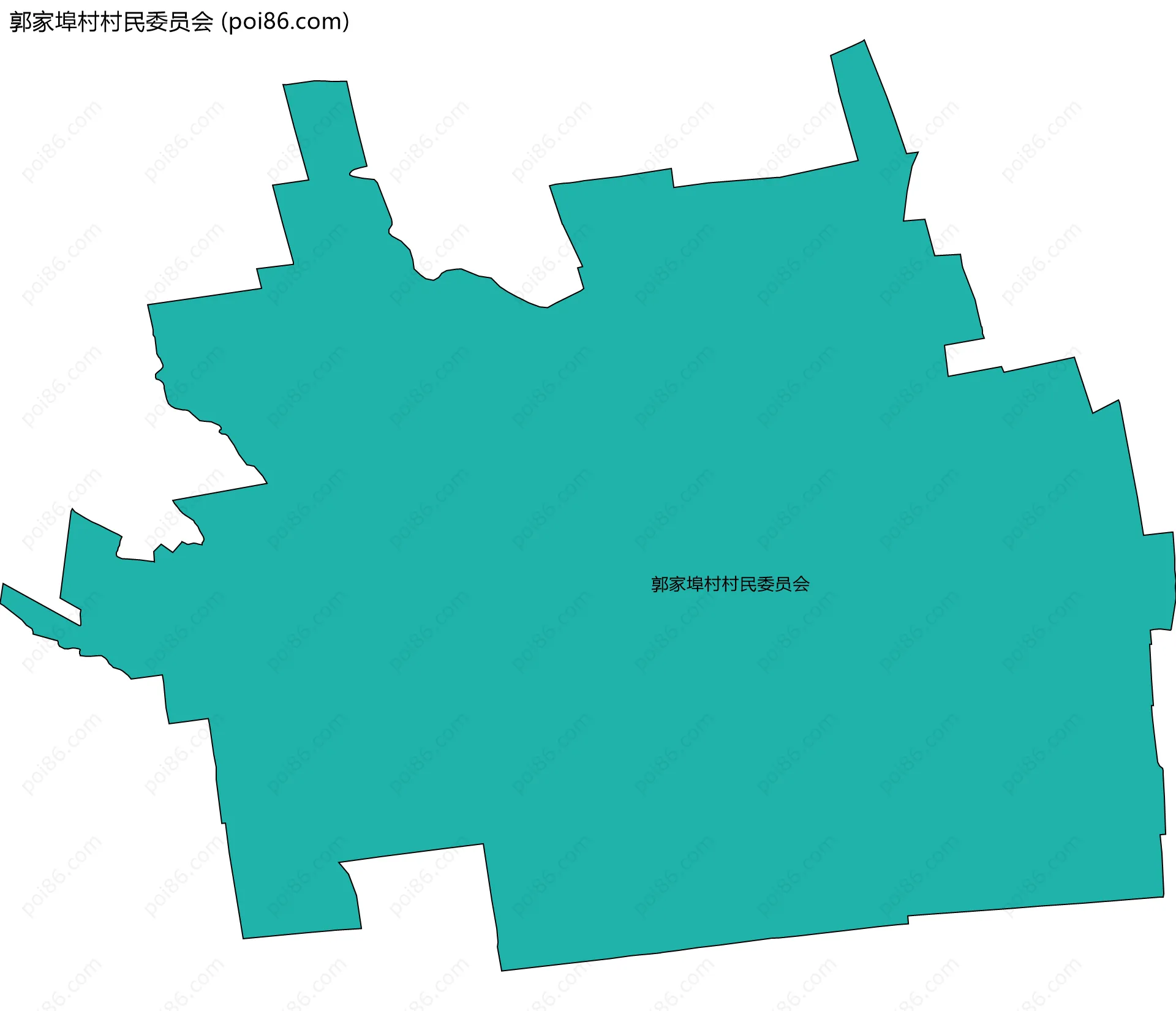 郭家埠村村民委员会边界地图