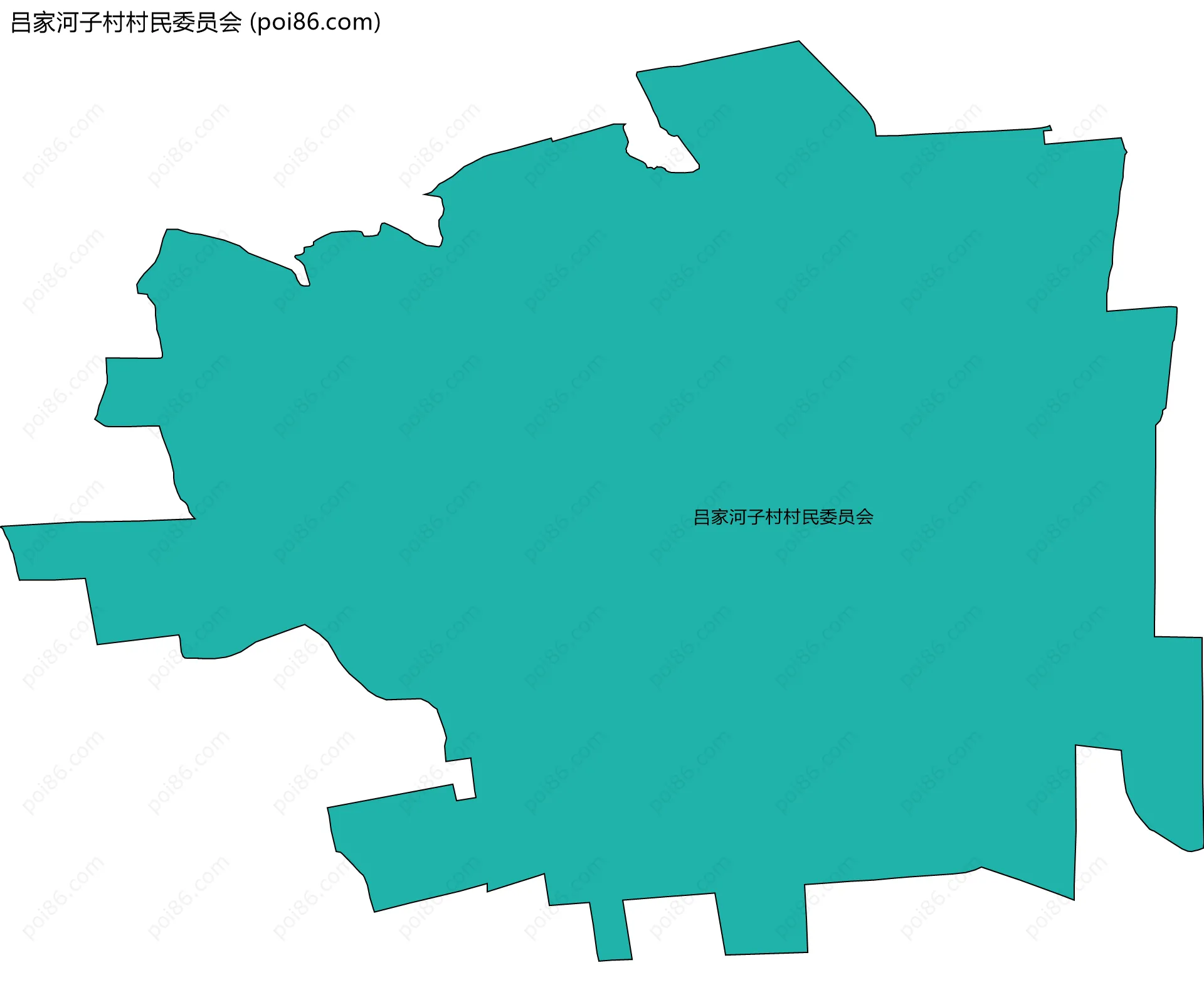 吕家河子村村民委员会边界地图