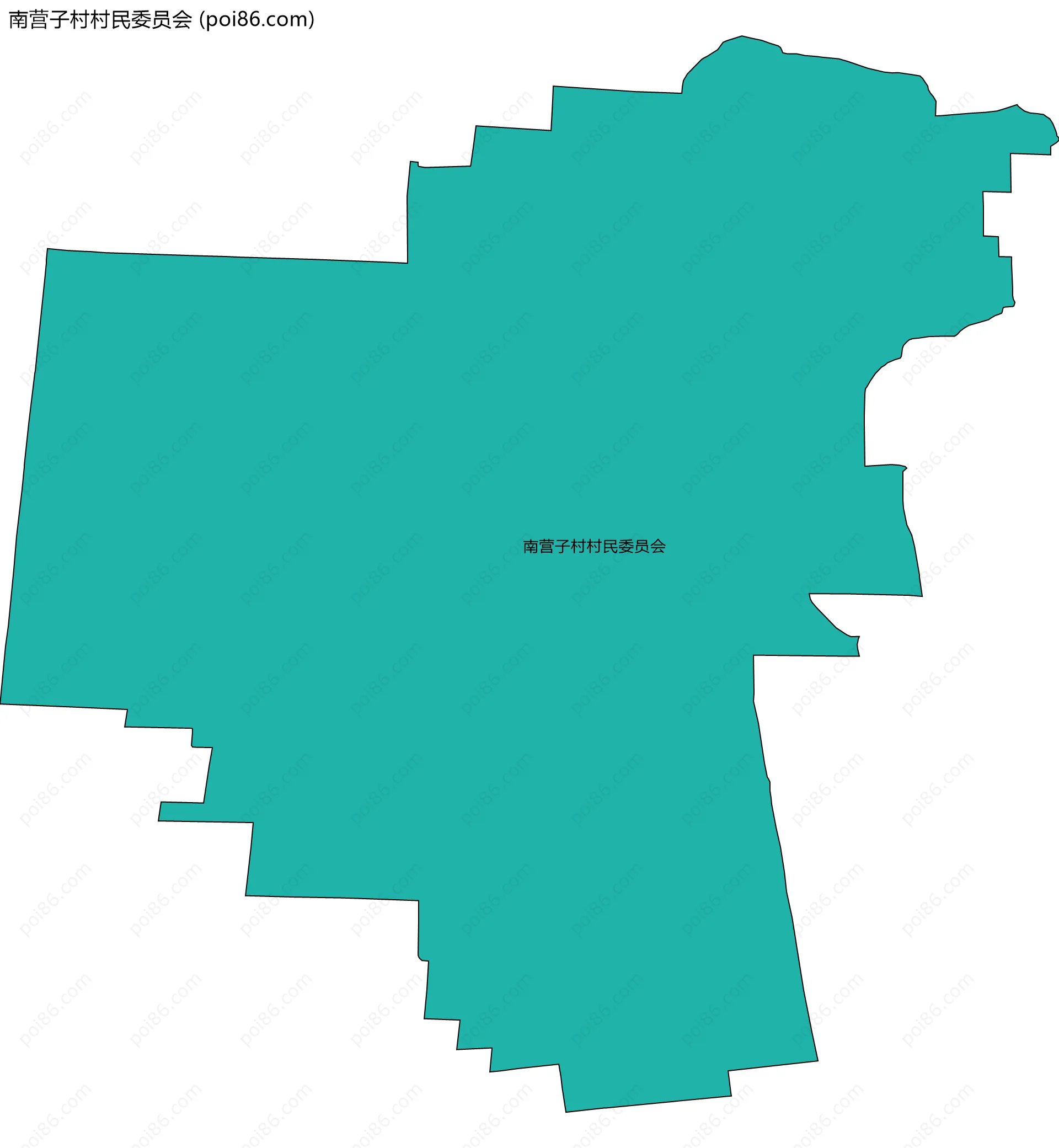 南营子村村民委员会边界地图