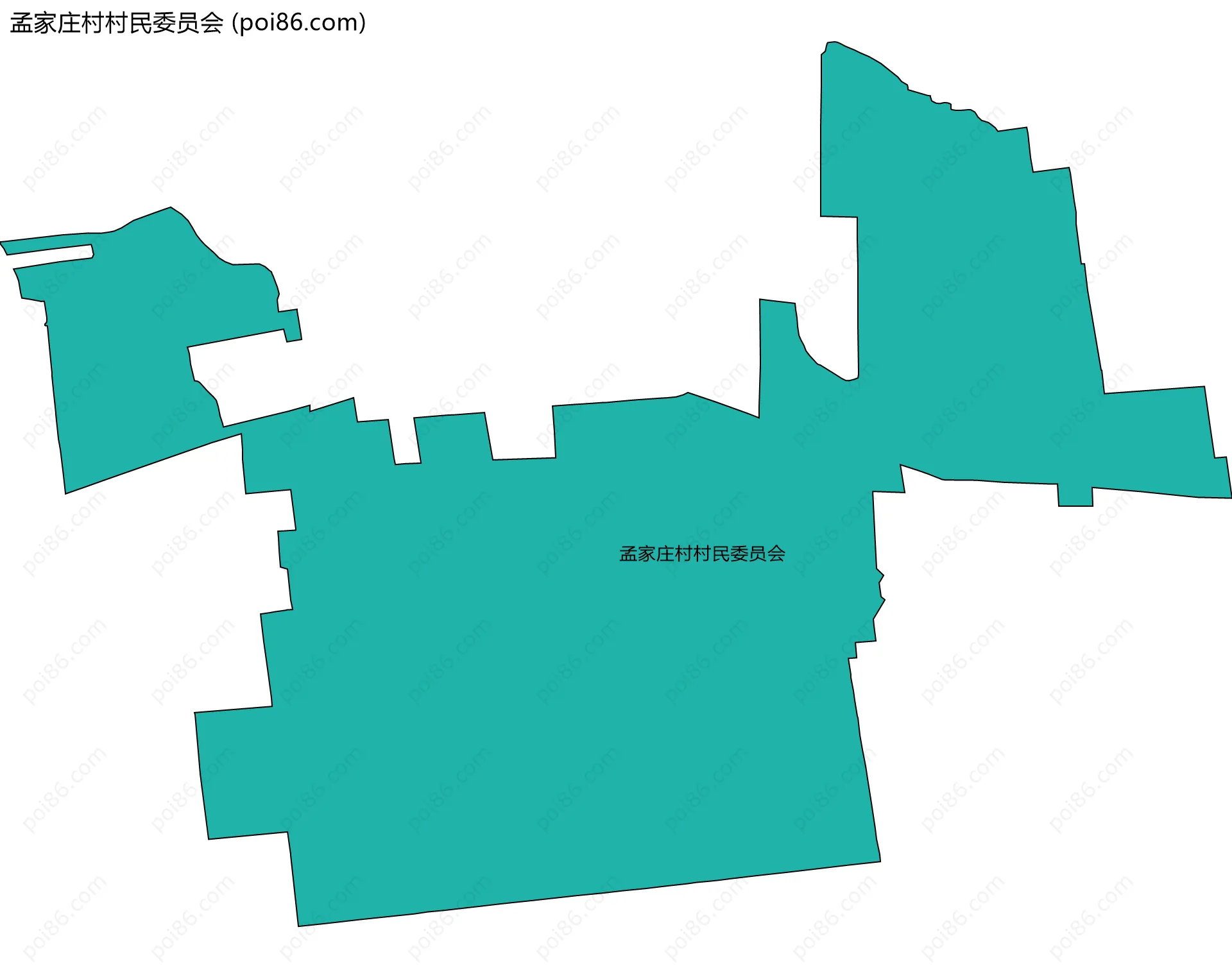 孟家庄村村民委员会边界地图