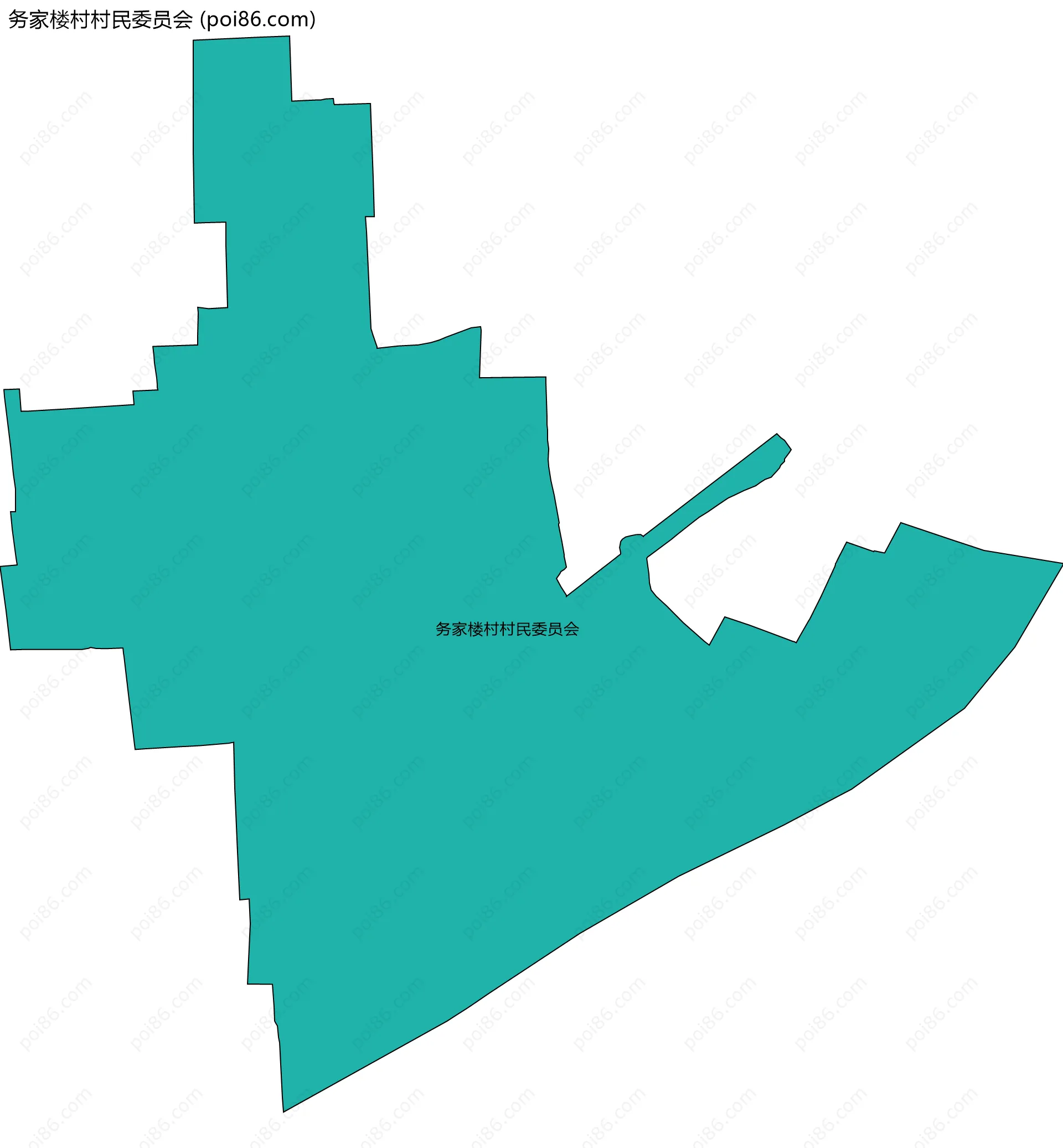 务家楼村村民委员会边界地图