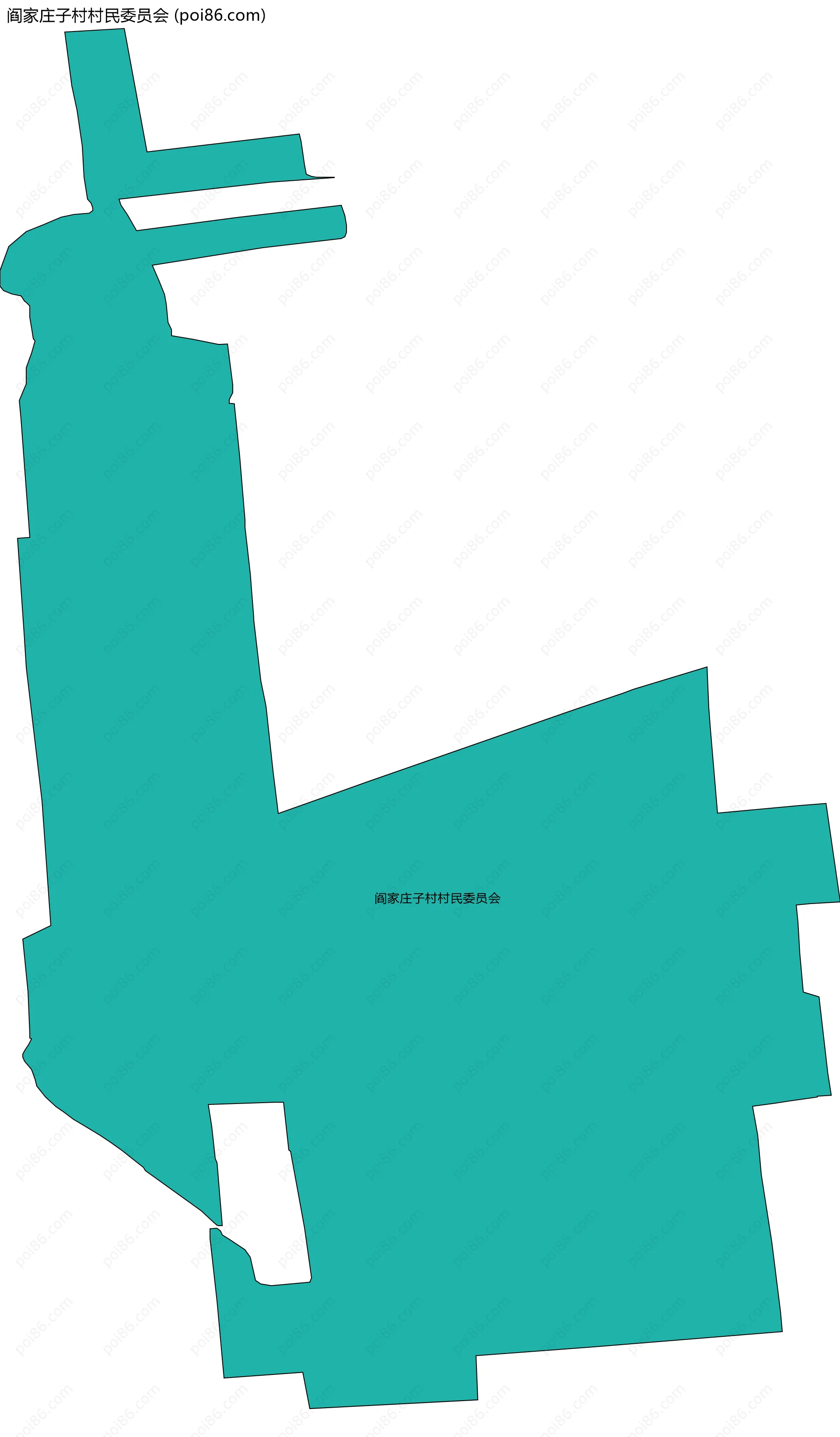 阎家庄子村村民委员会边界地图