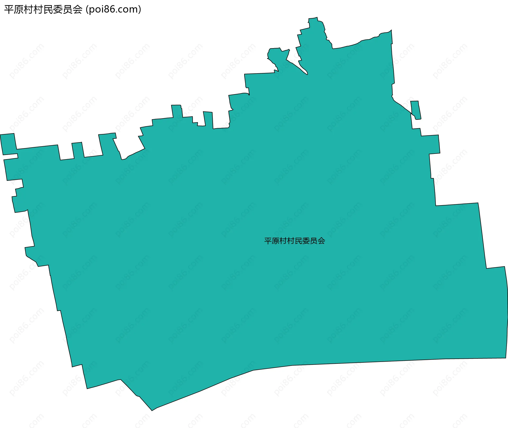 平原村村民委员会边界地图