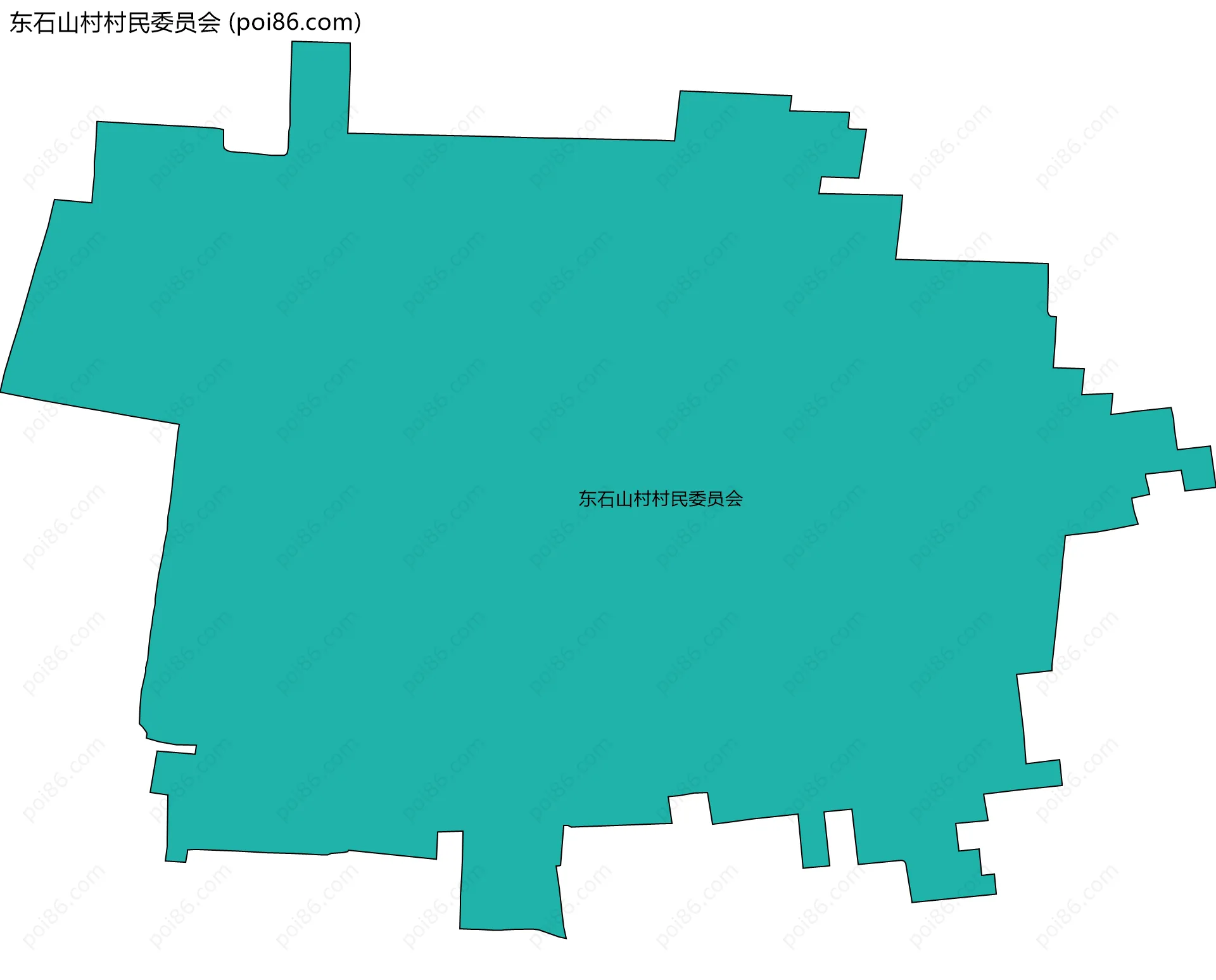 东石山村村民委员会边界地图
