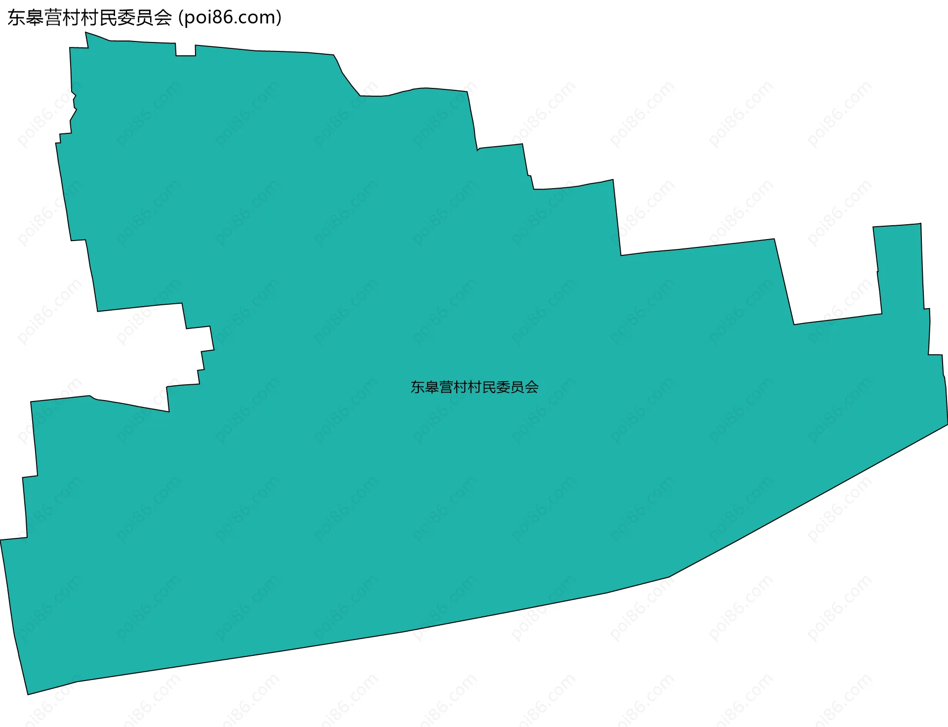 东皋营村村民委员会边界地图