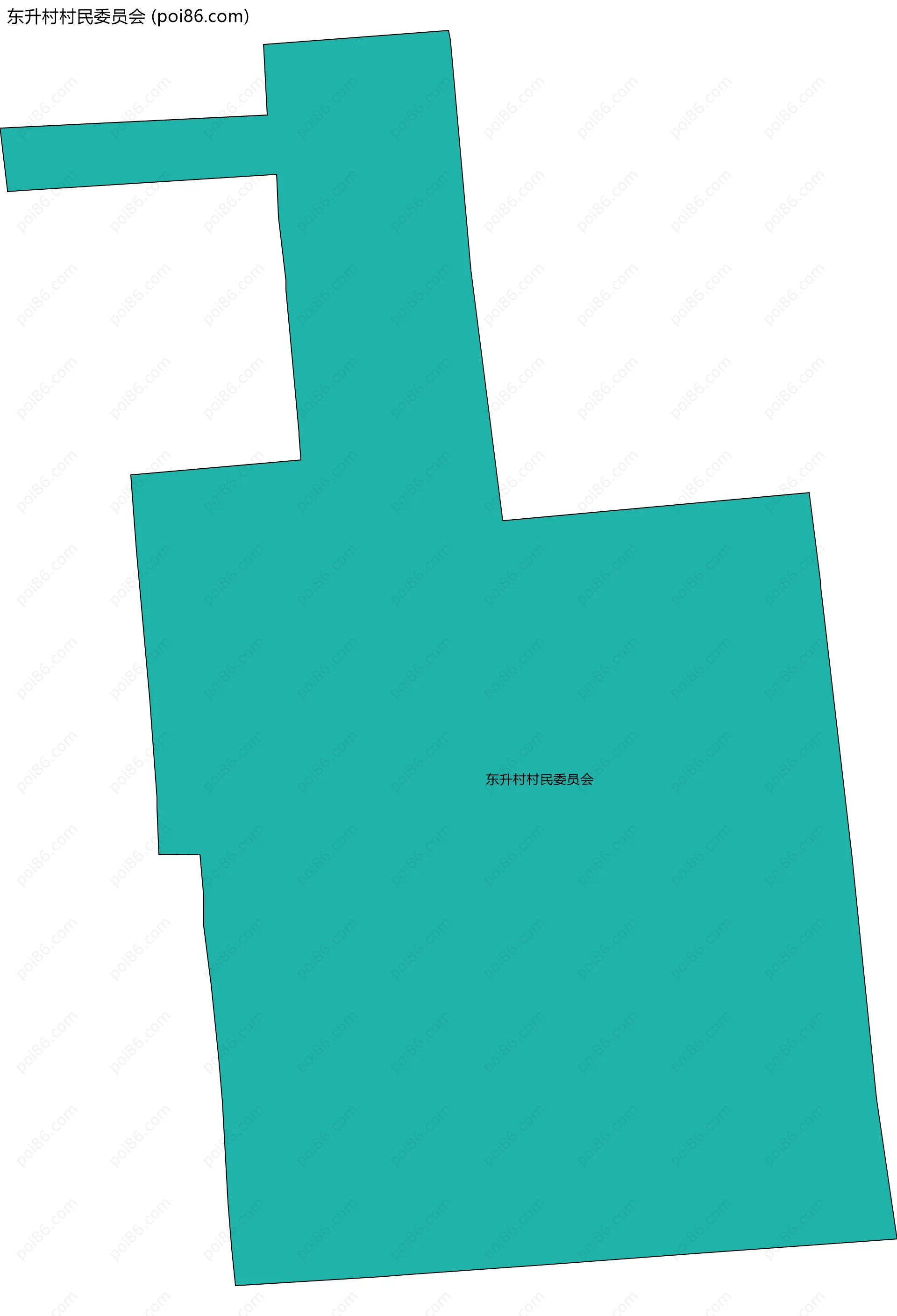 东升村村民委员会边界地图