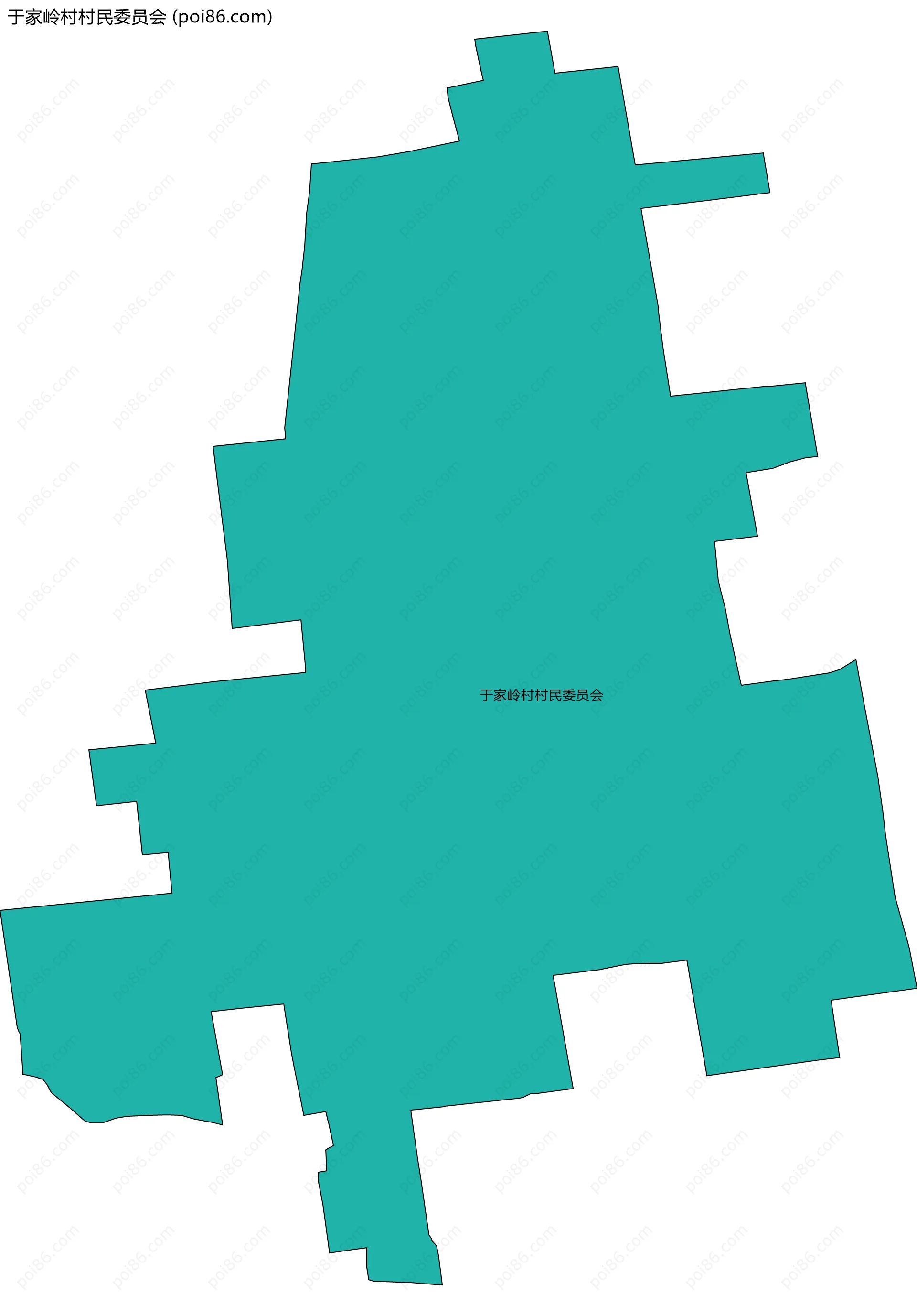 于家岭村村民委员会边界地图