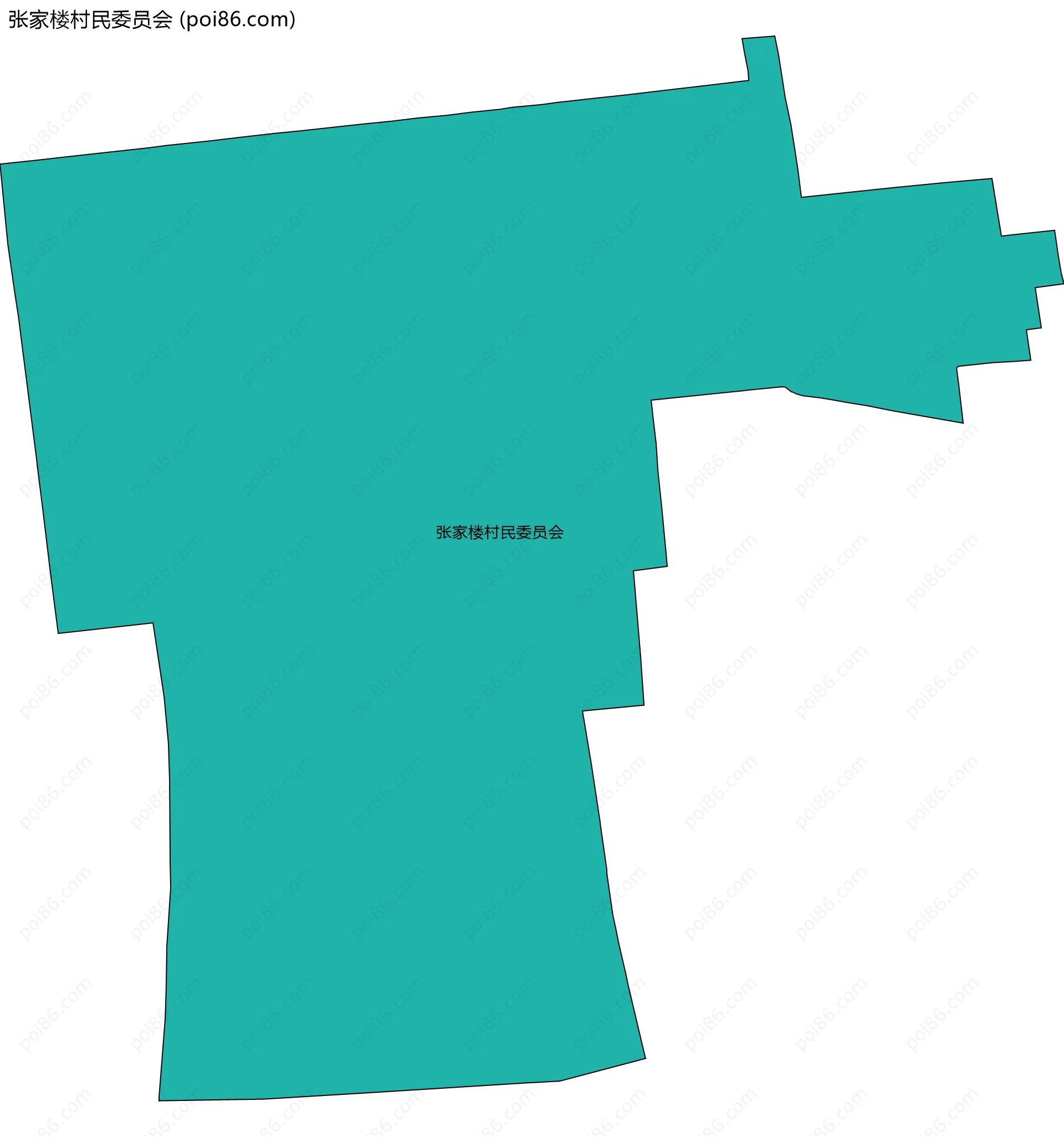 张家楼村民委员会边界地图