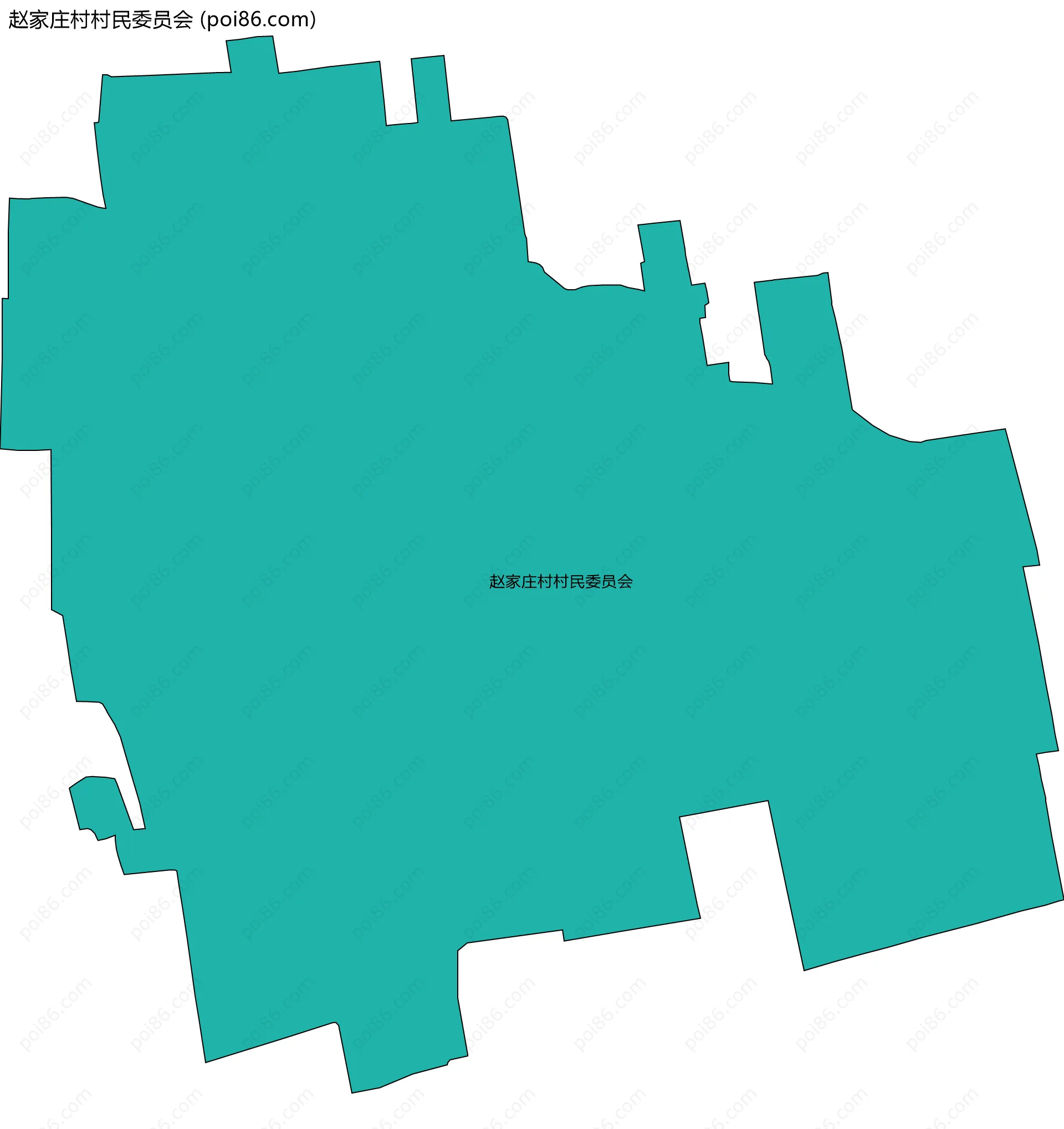 赵家庄村村民委员会边界地图