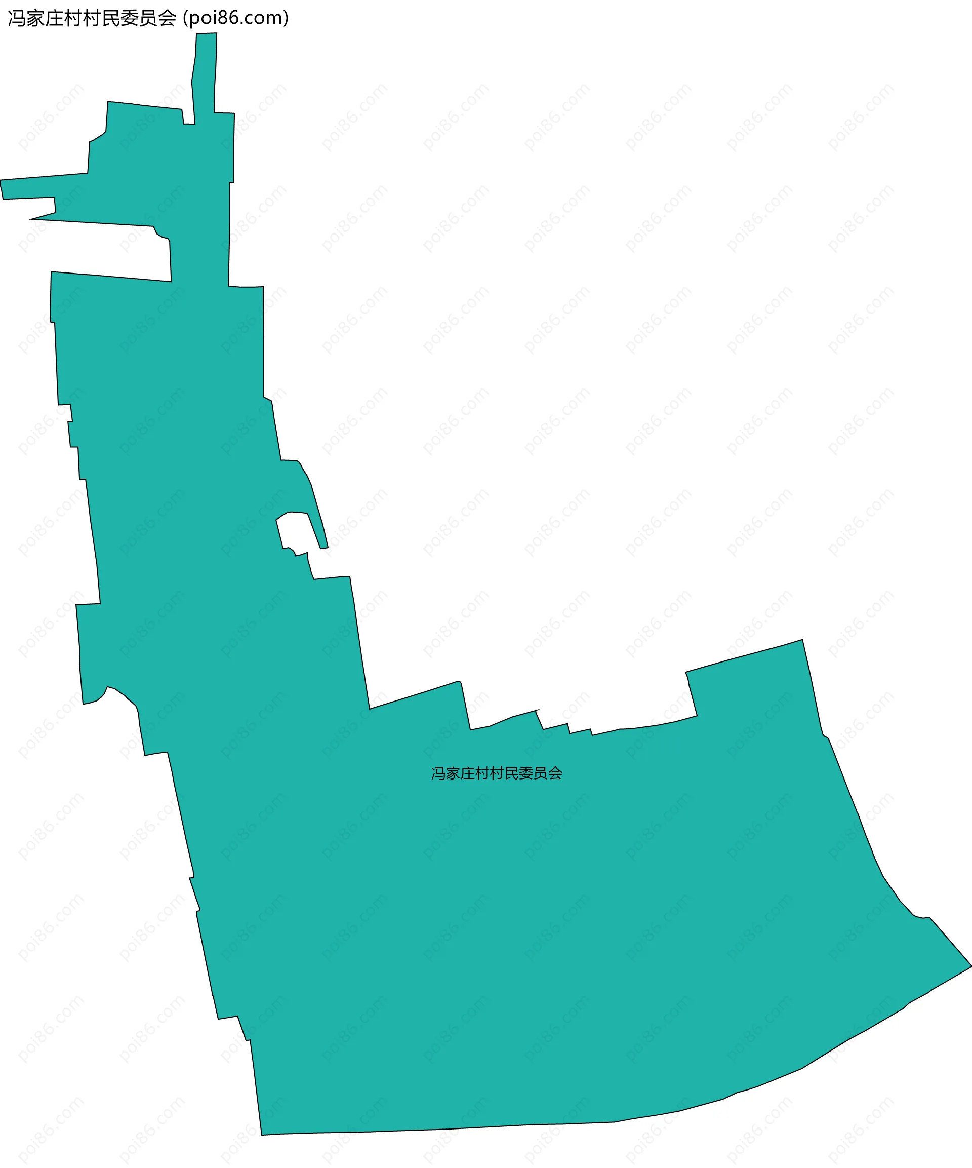 冯家庄村村民委员会边界地图