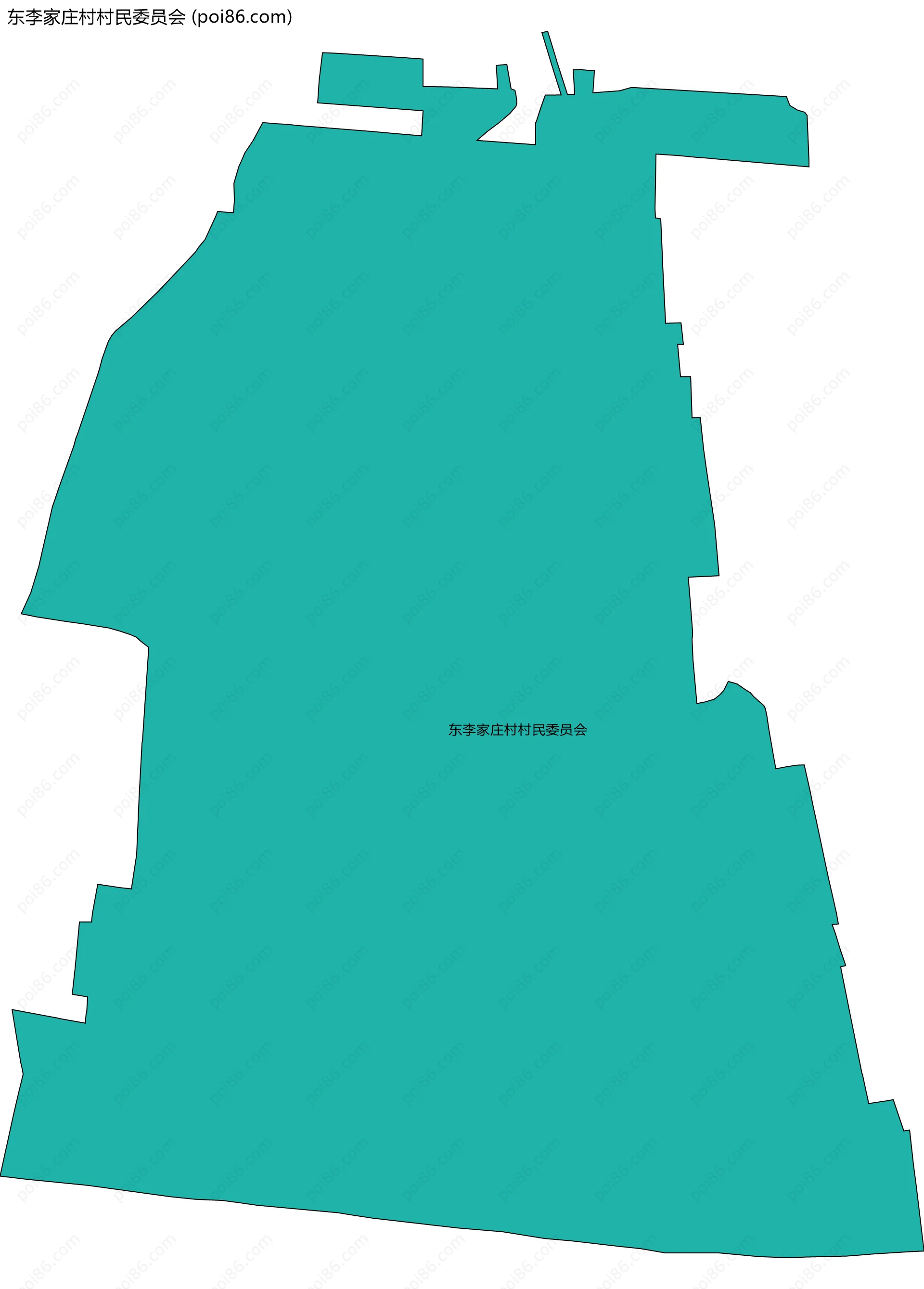 东李家庄村村民委员会边界地图