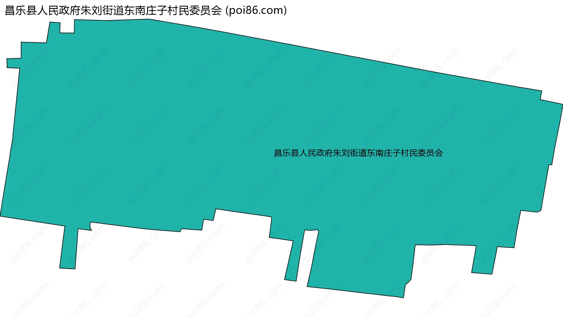 昌乐县人民政府朱刘街道东南庄子村民委员会边界地图