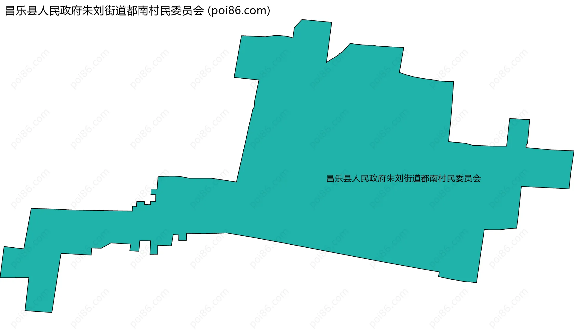 昌乐县人民政府朱刘街道都南村民委员会边界地图