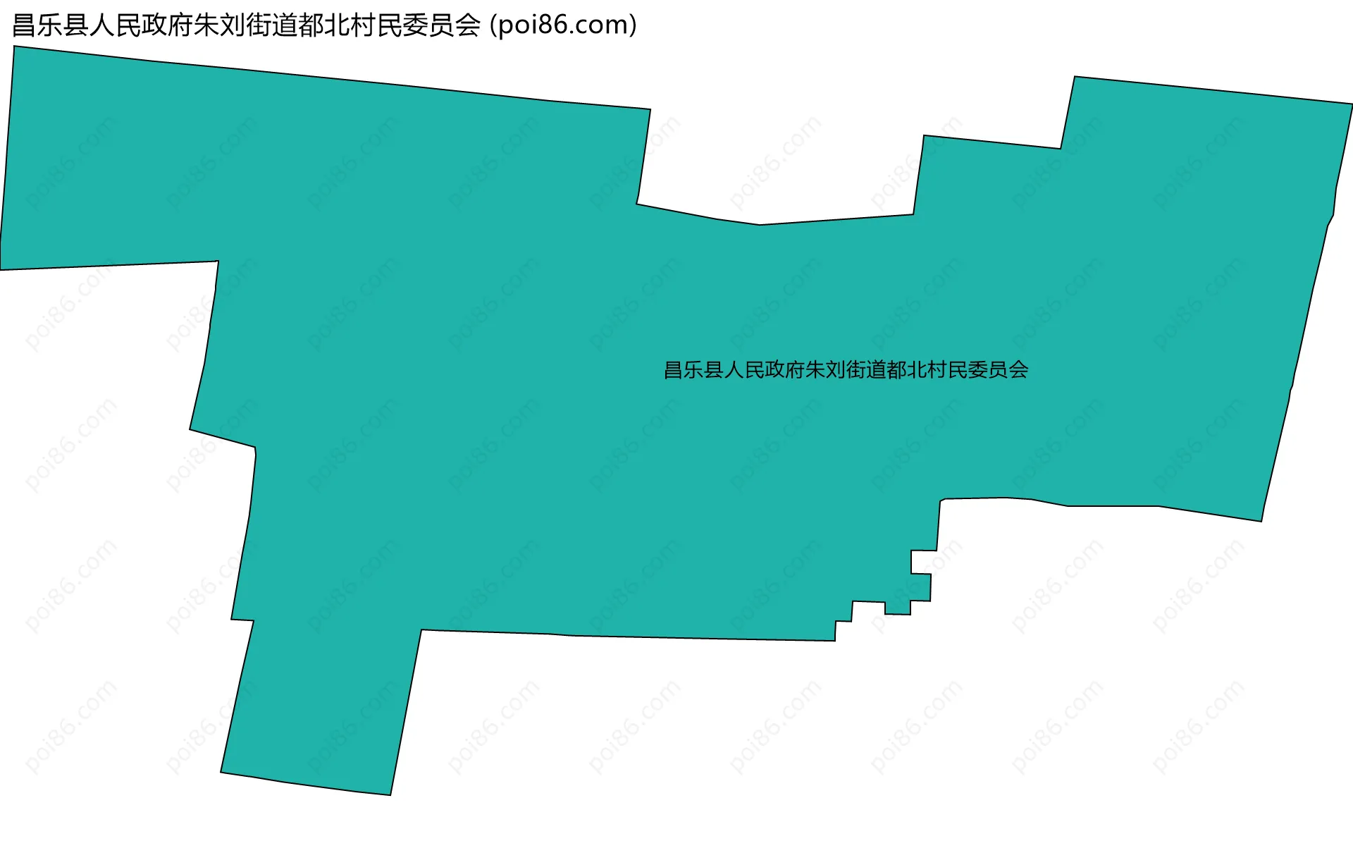 昌乐县人民政府朱刘街道都北村民委员会边界地图
