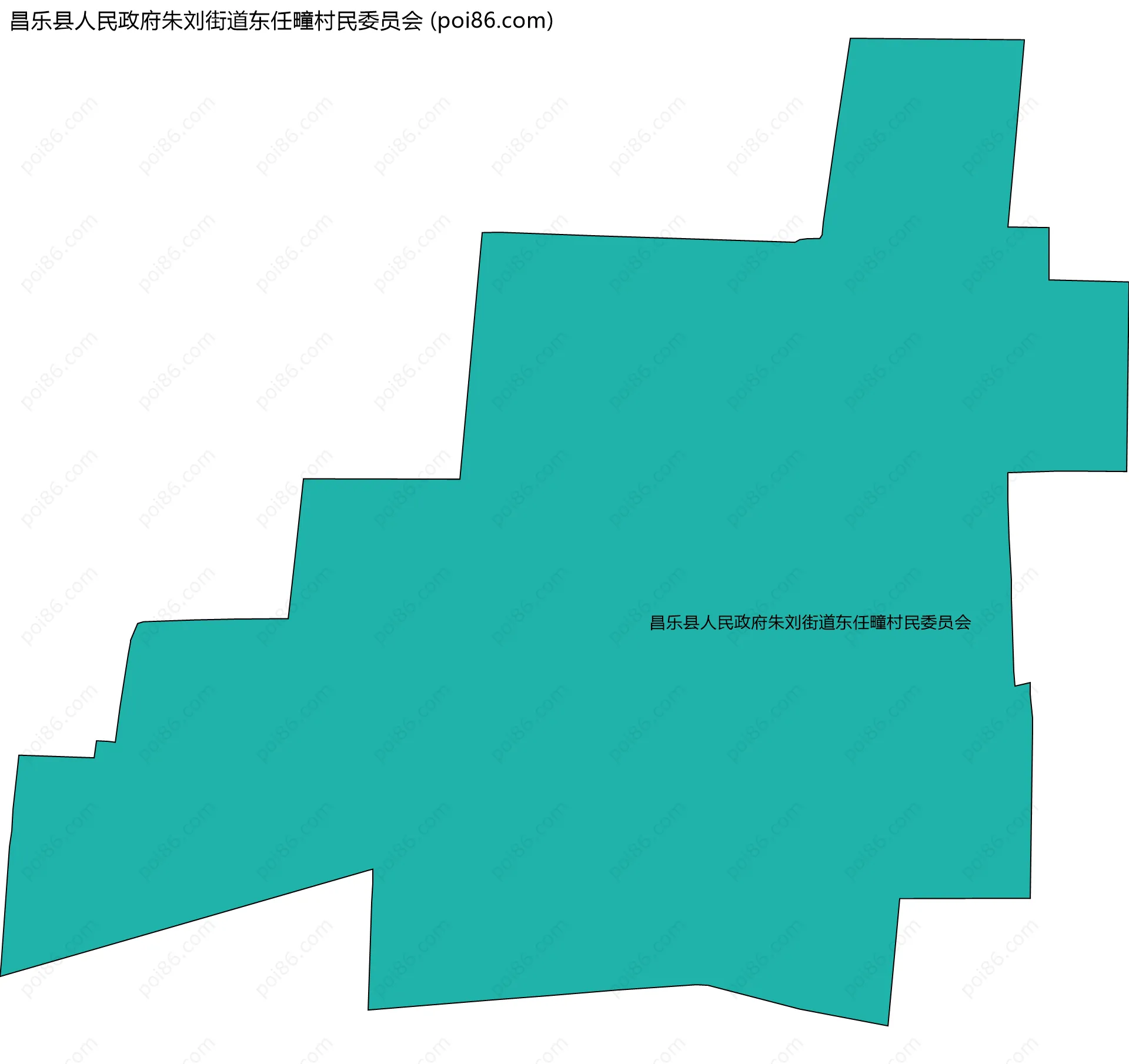 昌乐县人民政府朱刘街道东任疃村民委员会边界地图