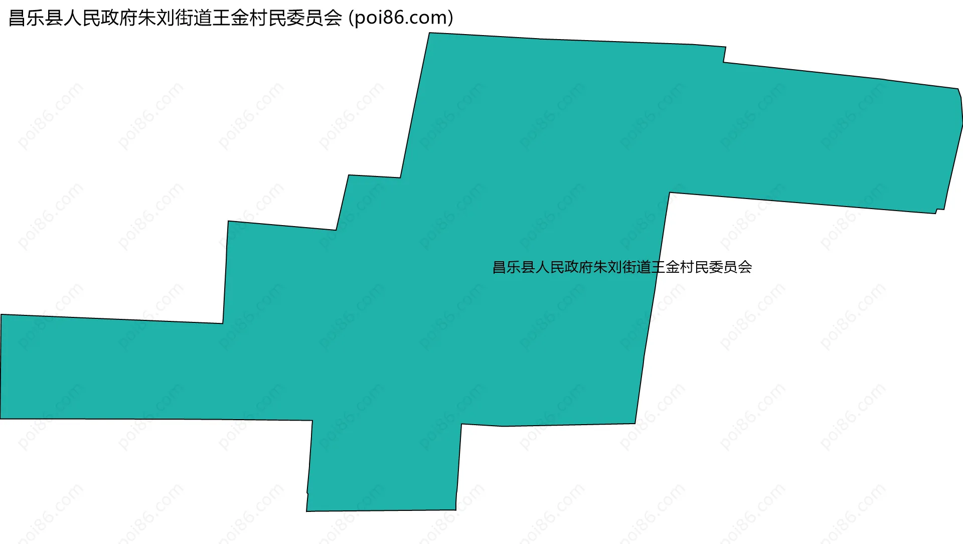 昌乐县人民政府朱刘街道王金村民委员会边界地图