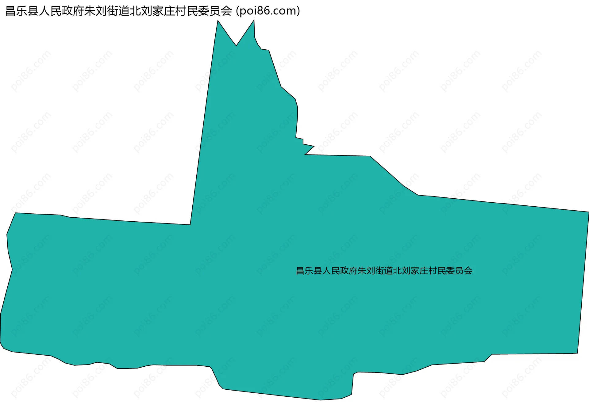 昌乐县人民政府朱刘街道北刘家庄村民委员会边界地图