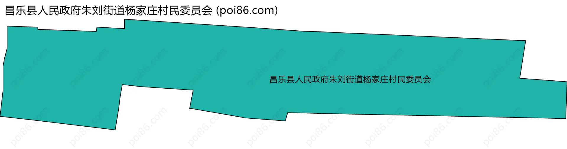 昌乐县人民政府朱刘街道杨家庄村民委员会边界地图