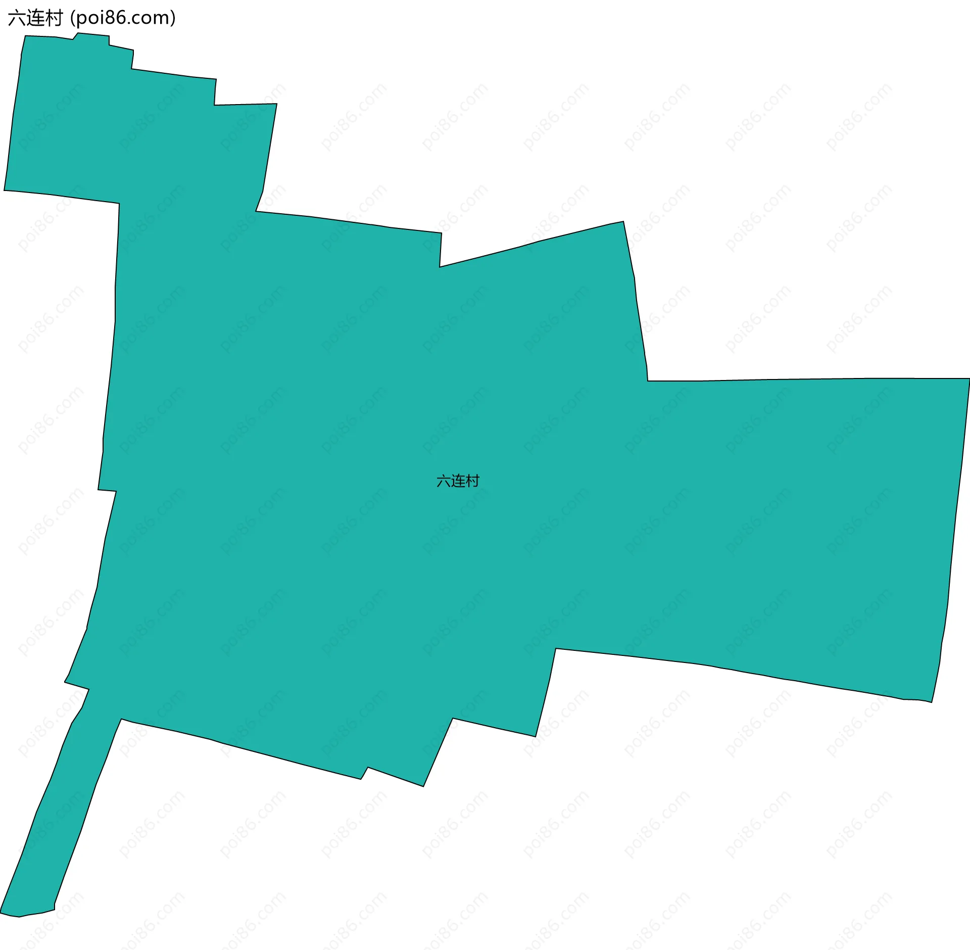 六连村边界地图