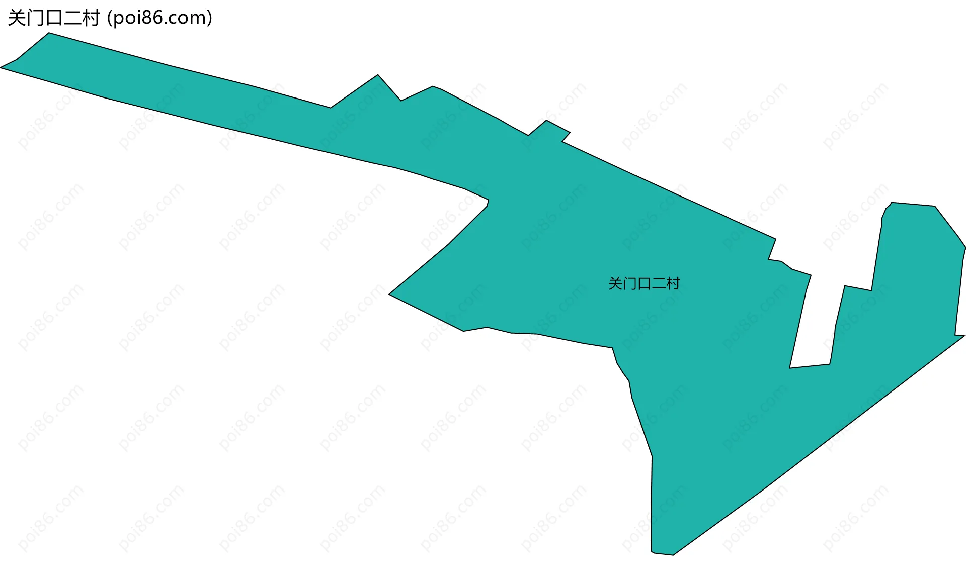 关门口二村边界地图