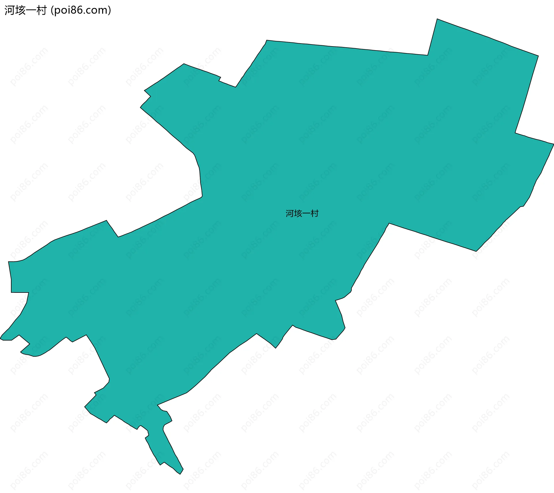 河垓一村边界地图