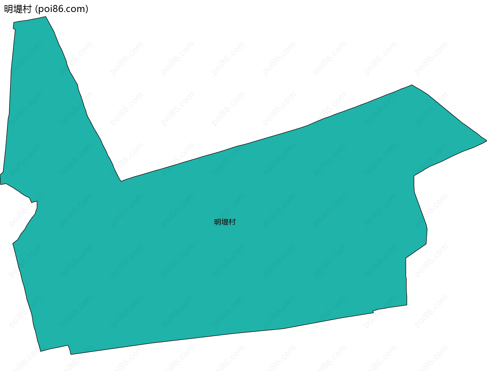 明堤村边界地图