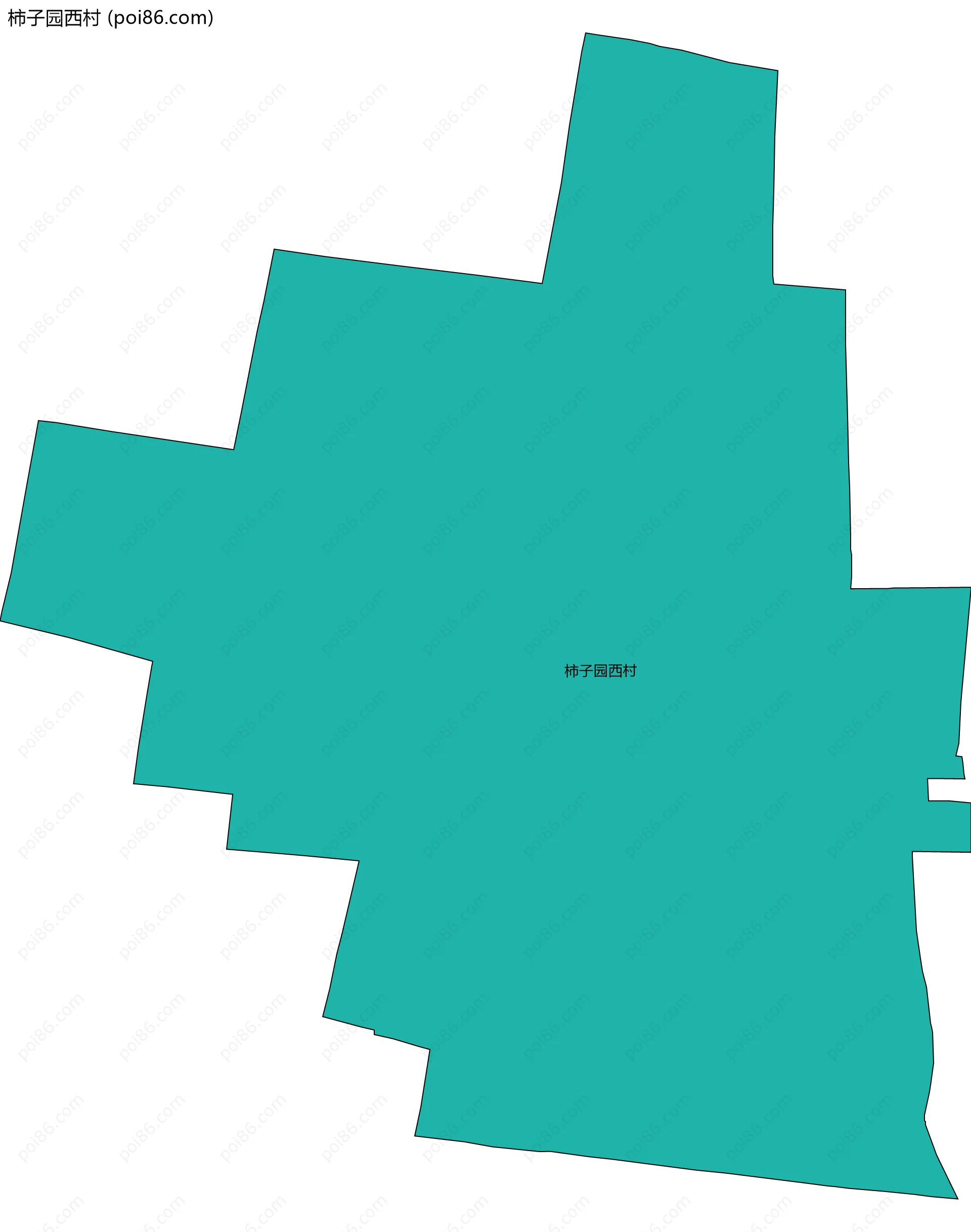 柿子园西村边界地图