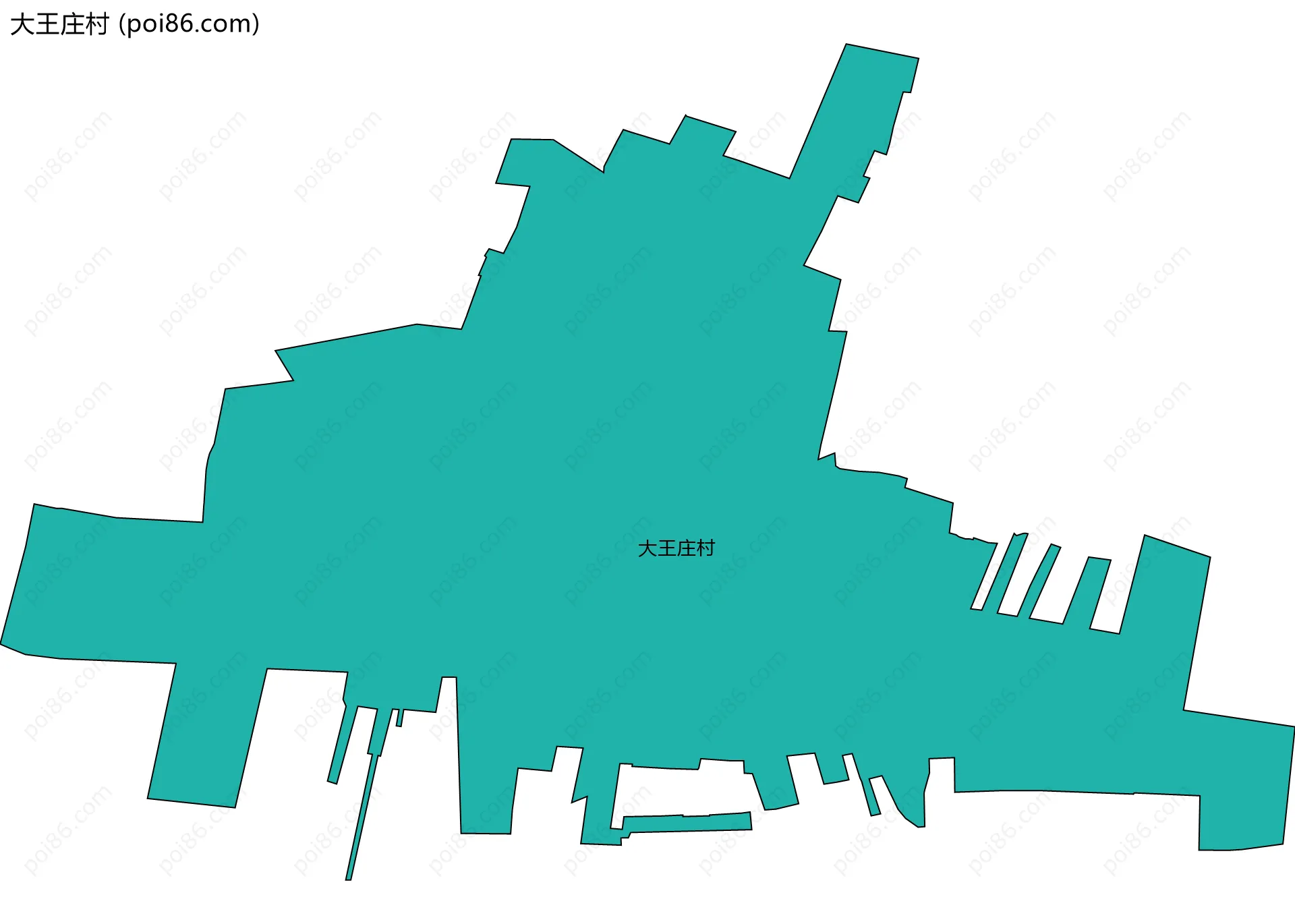 大王庄村边界地图
