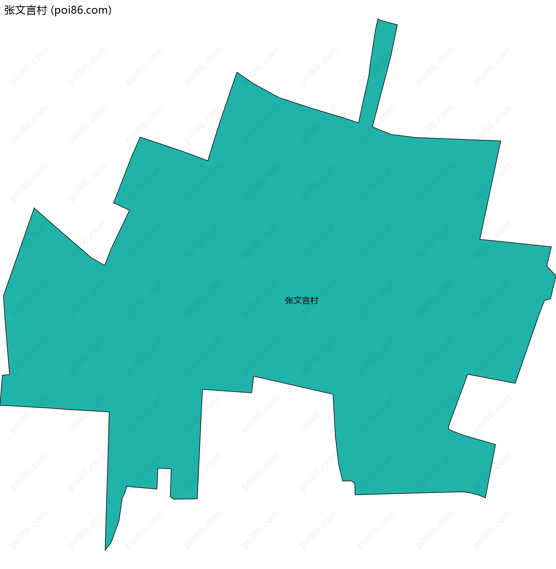 张文言村边界地图