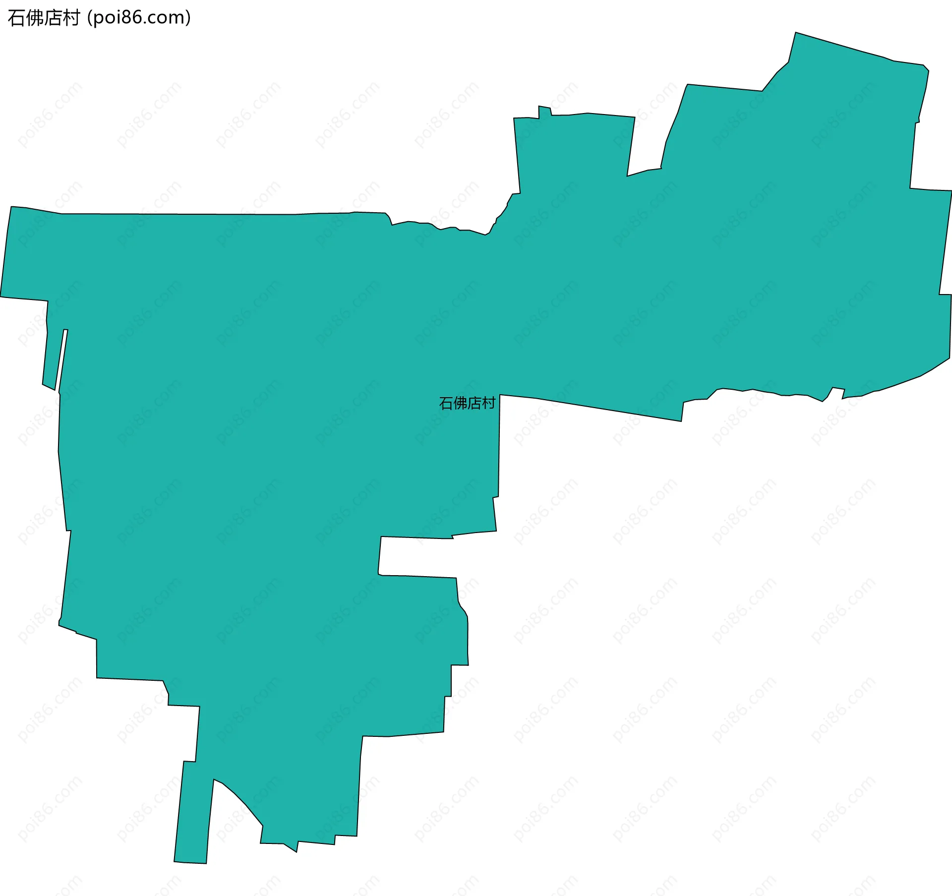 石佛店村边界地图