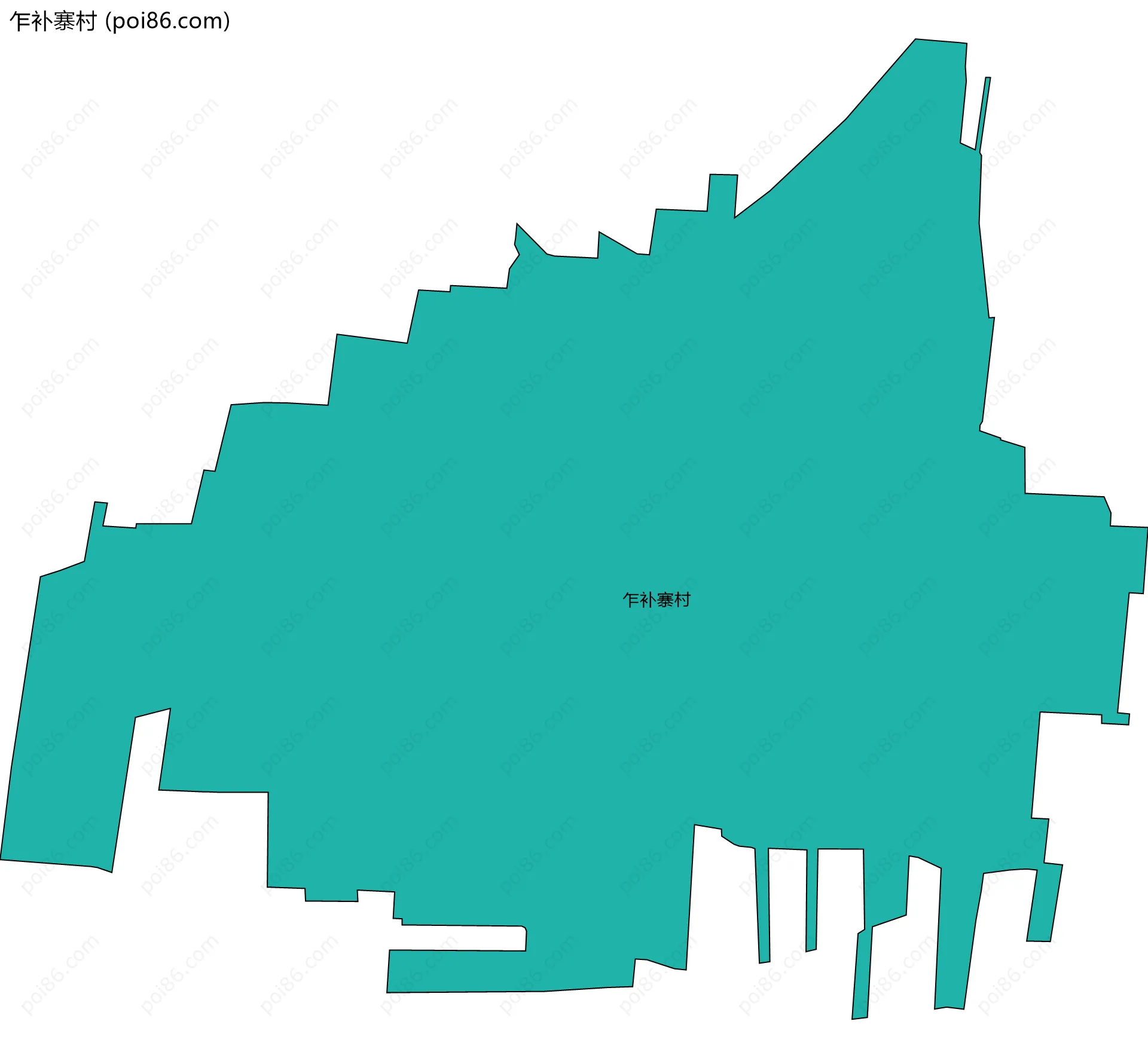 乍补寨村边界地图