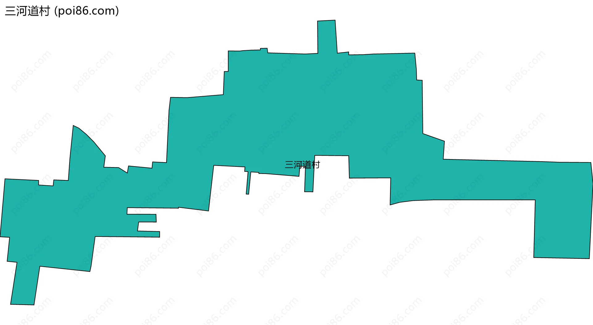 三河道村边界地图
