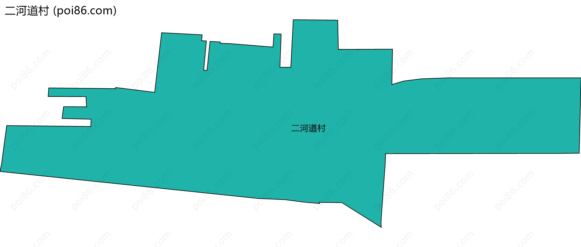 二河道村边界地图