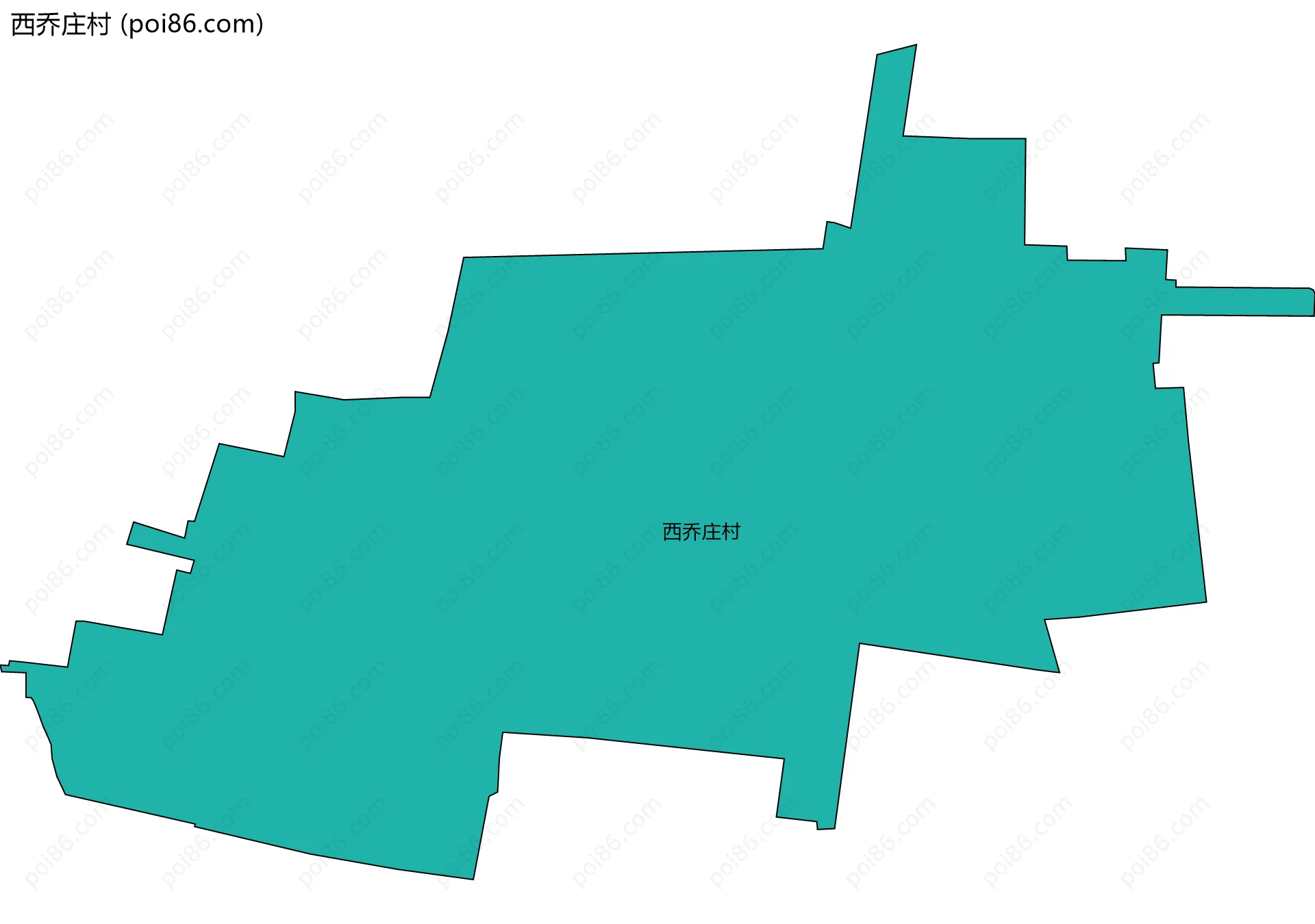 西乔庄村边界地图