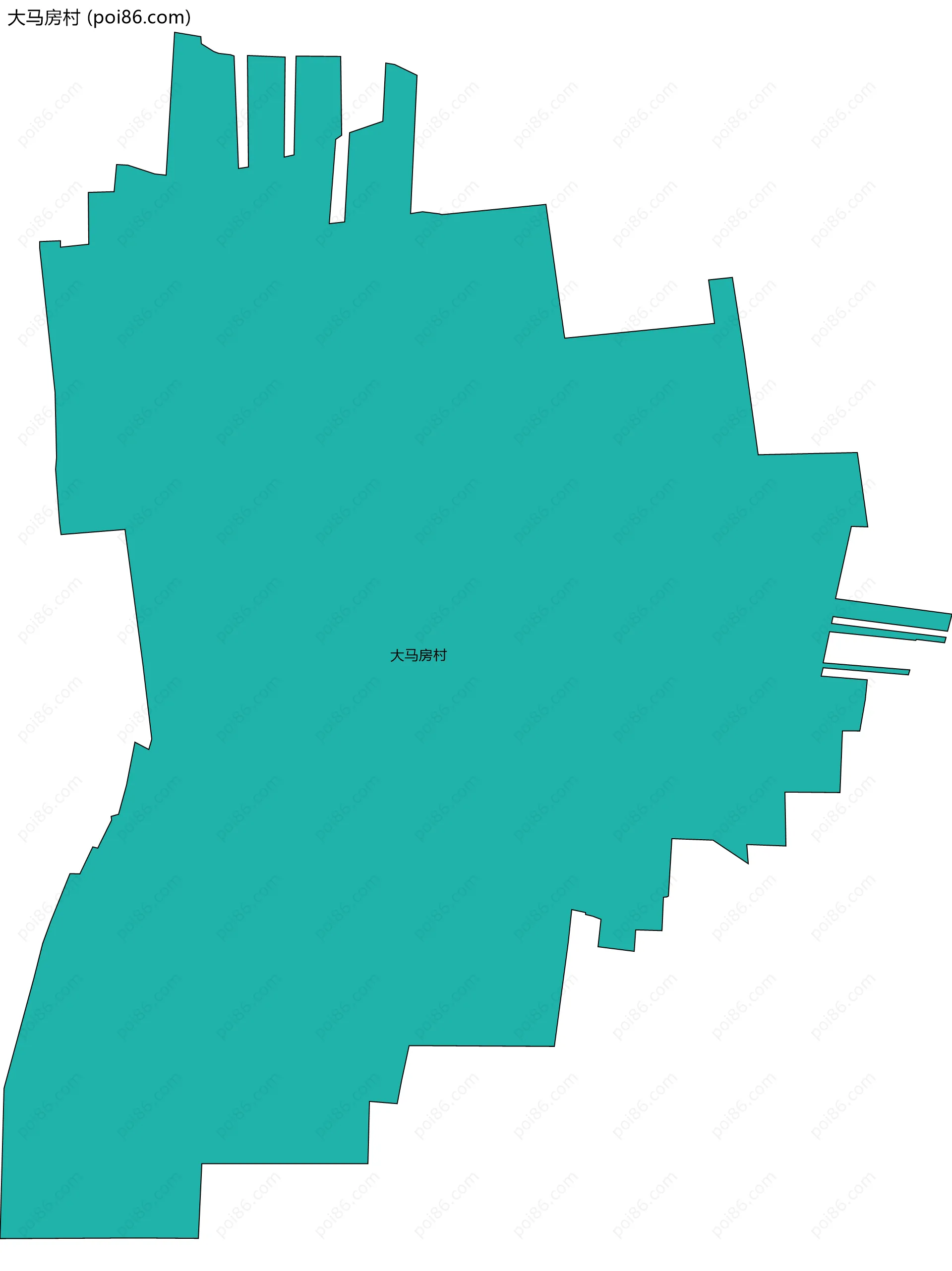 大马房村边界地图