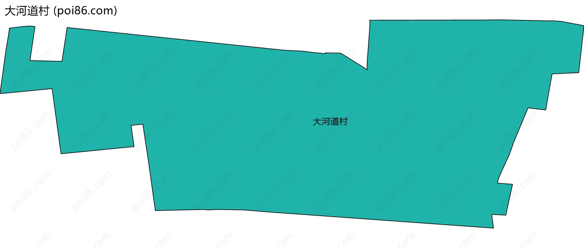 大河道村边界地图