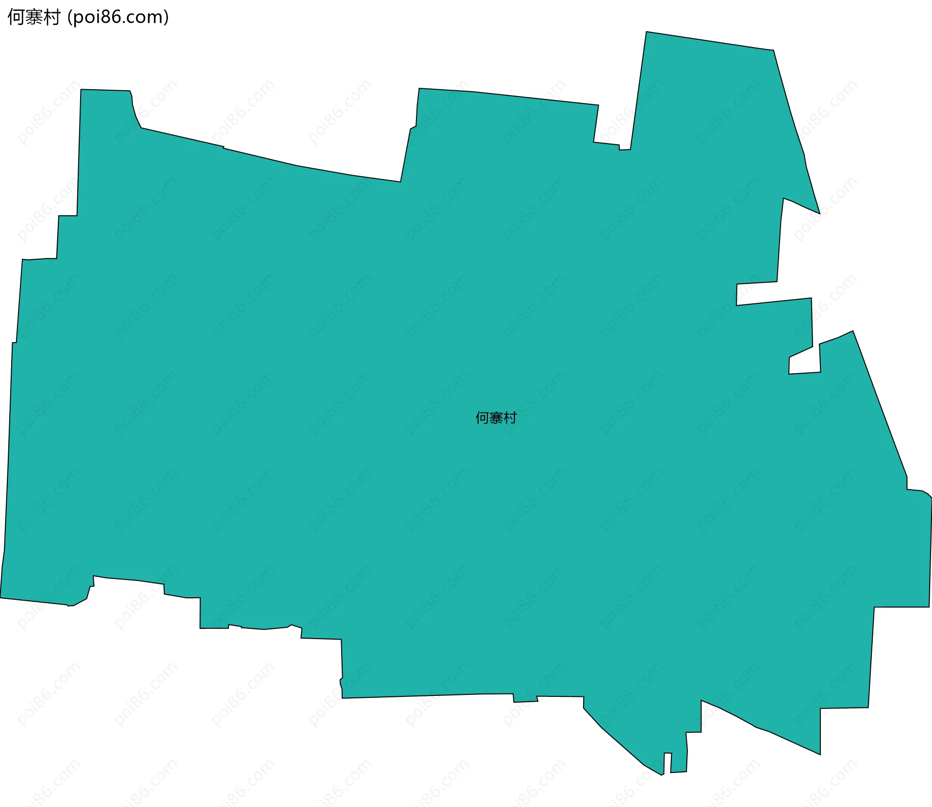 何寨村边界地图