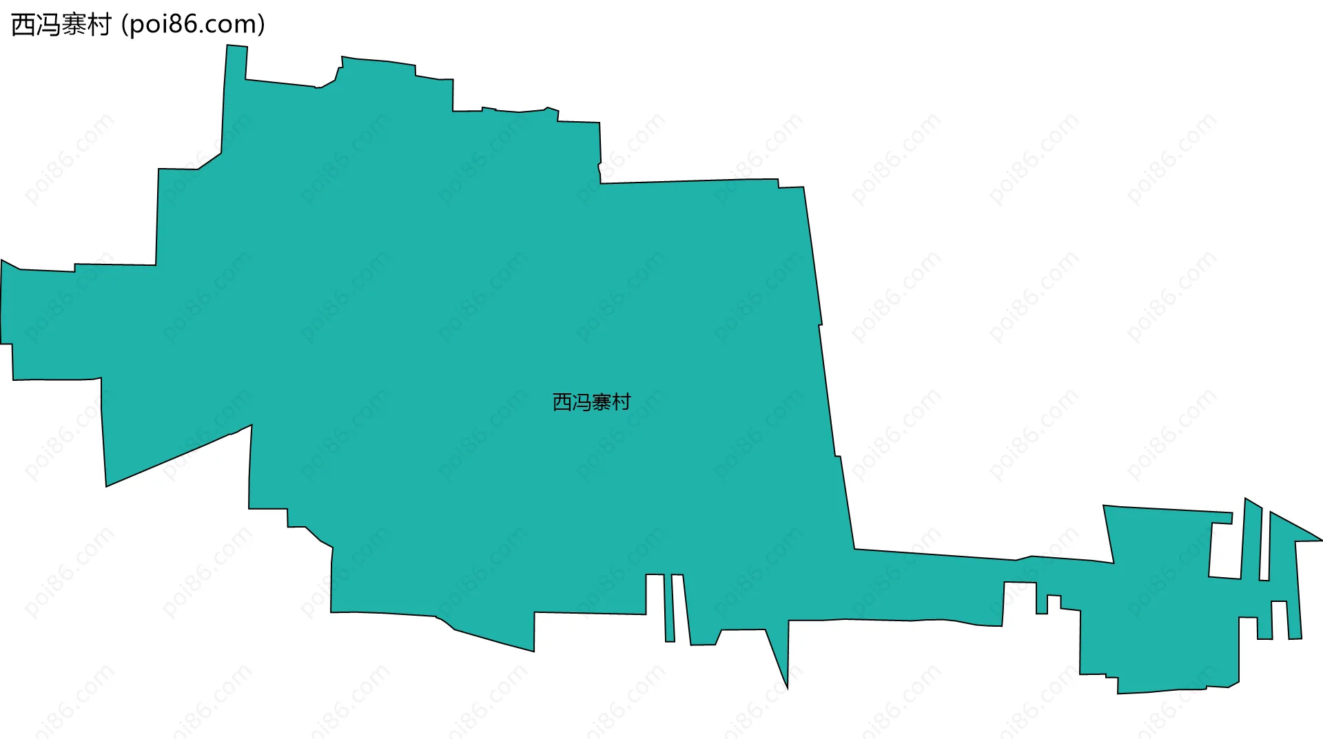 西冯寨村边界地图