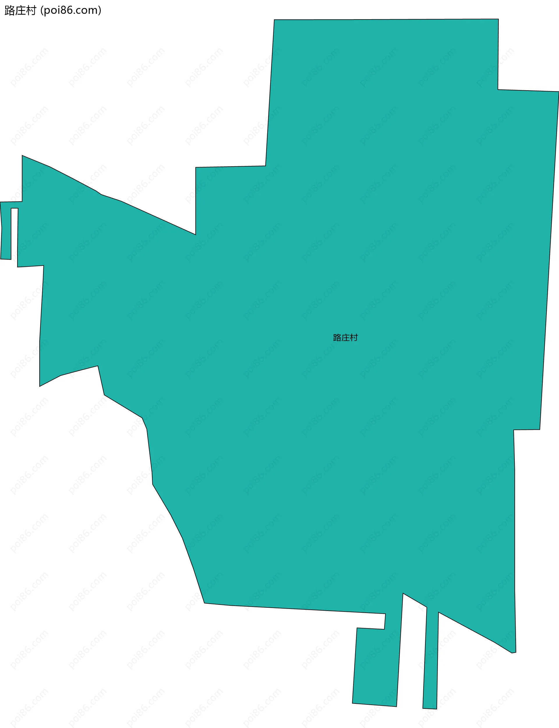 路庄村边界地图