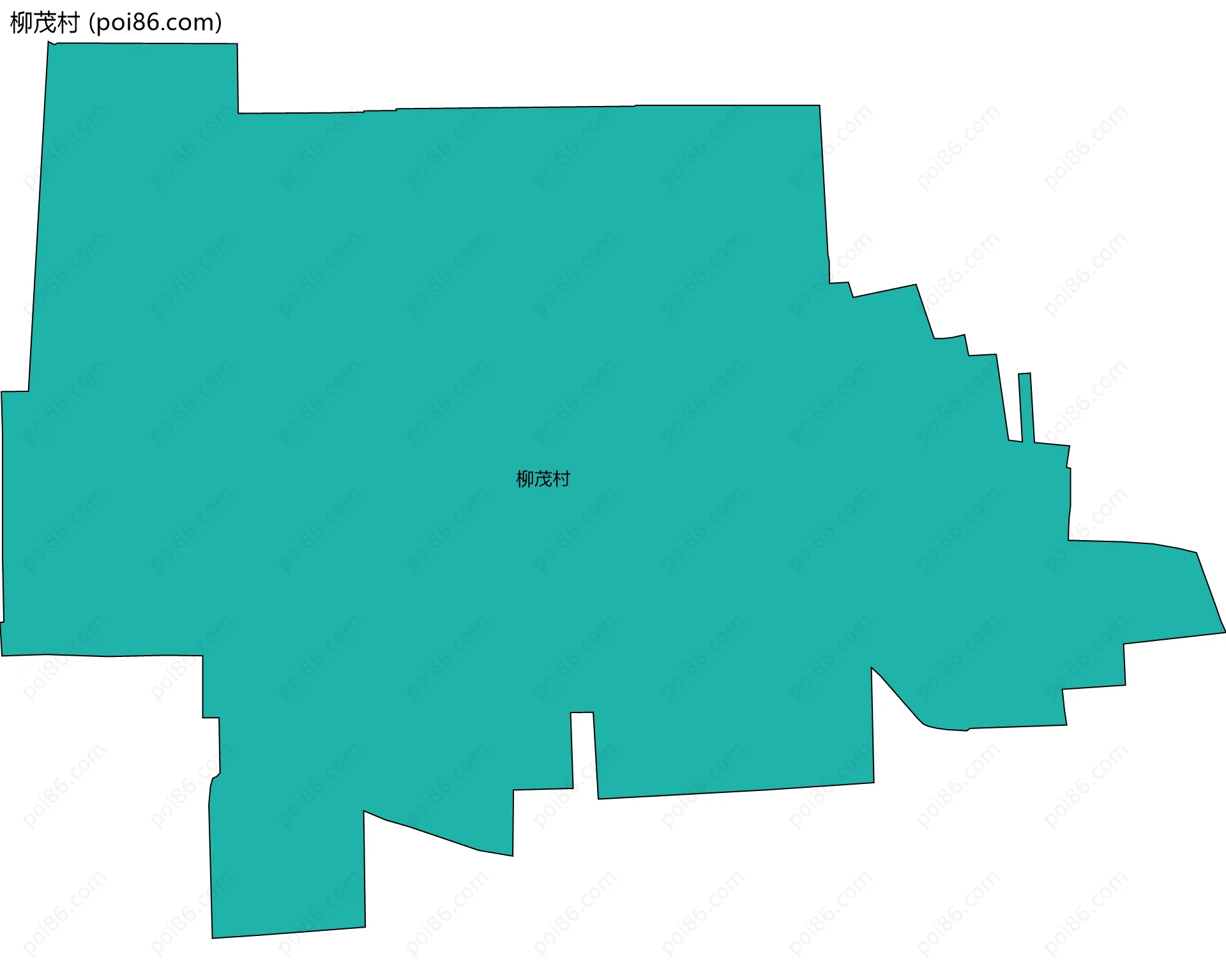 柳茂村边界地图