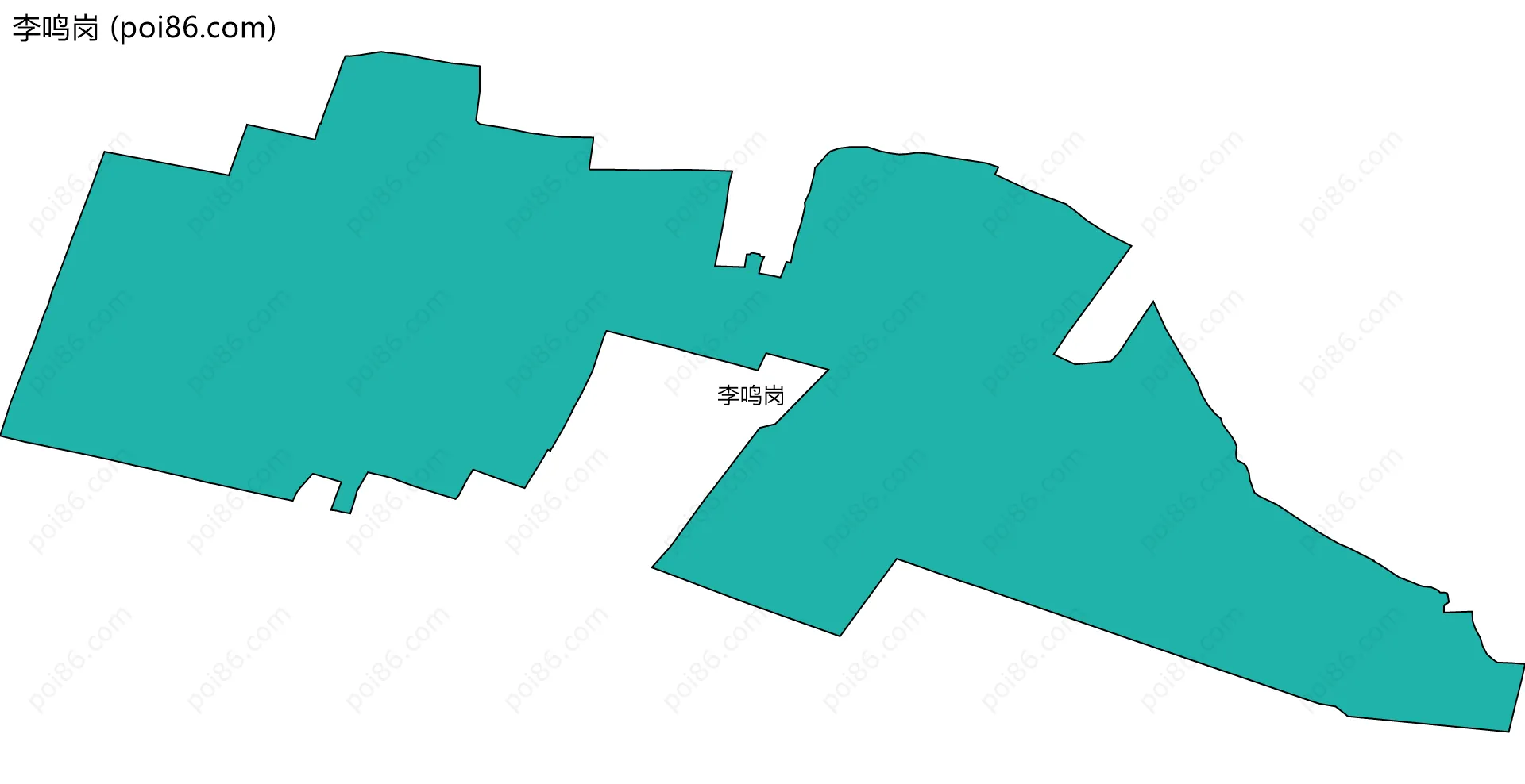 李鸣岗边界地图