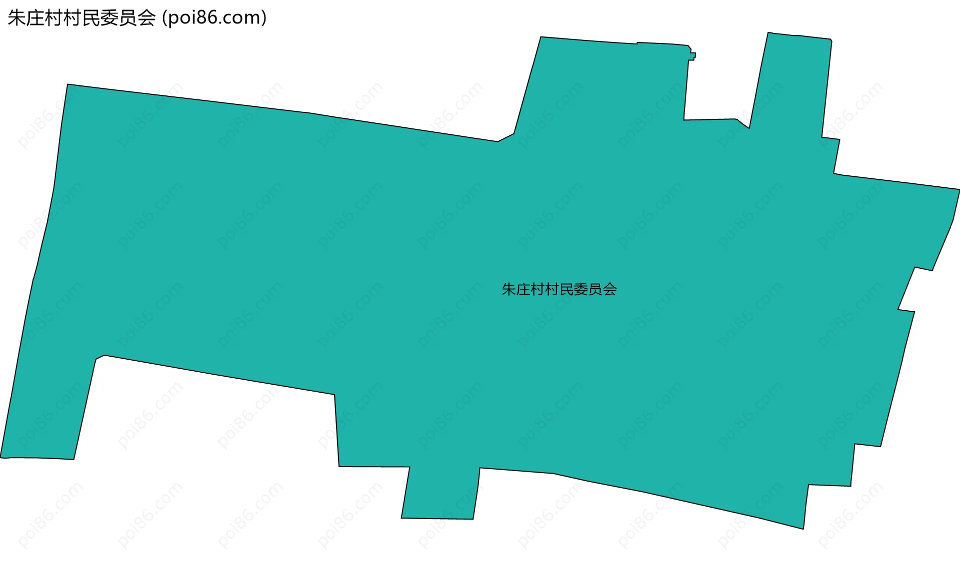 朱庄村村民委员会边界地图