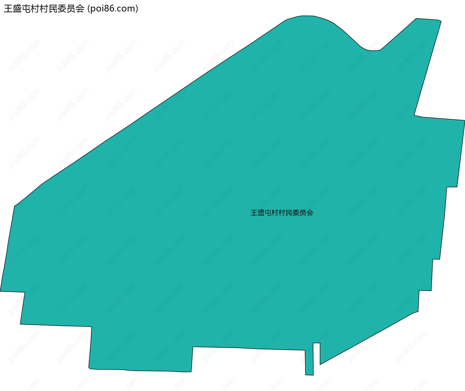 王盛屯村村民委员会边界地图
