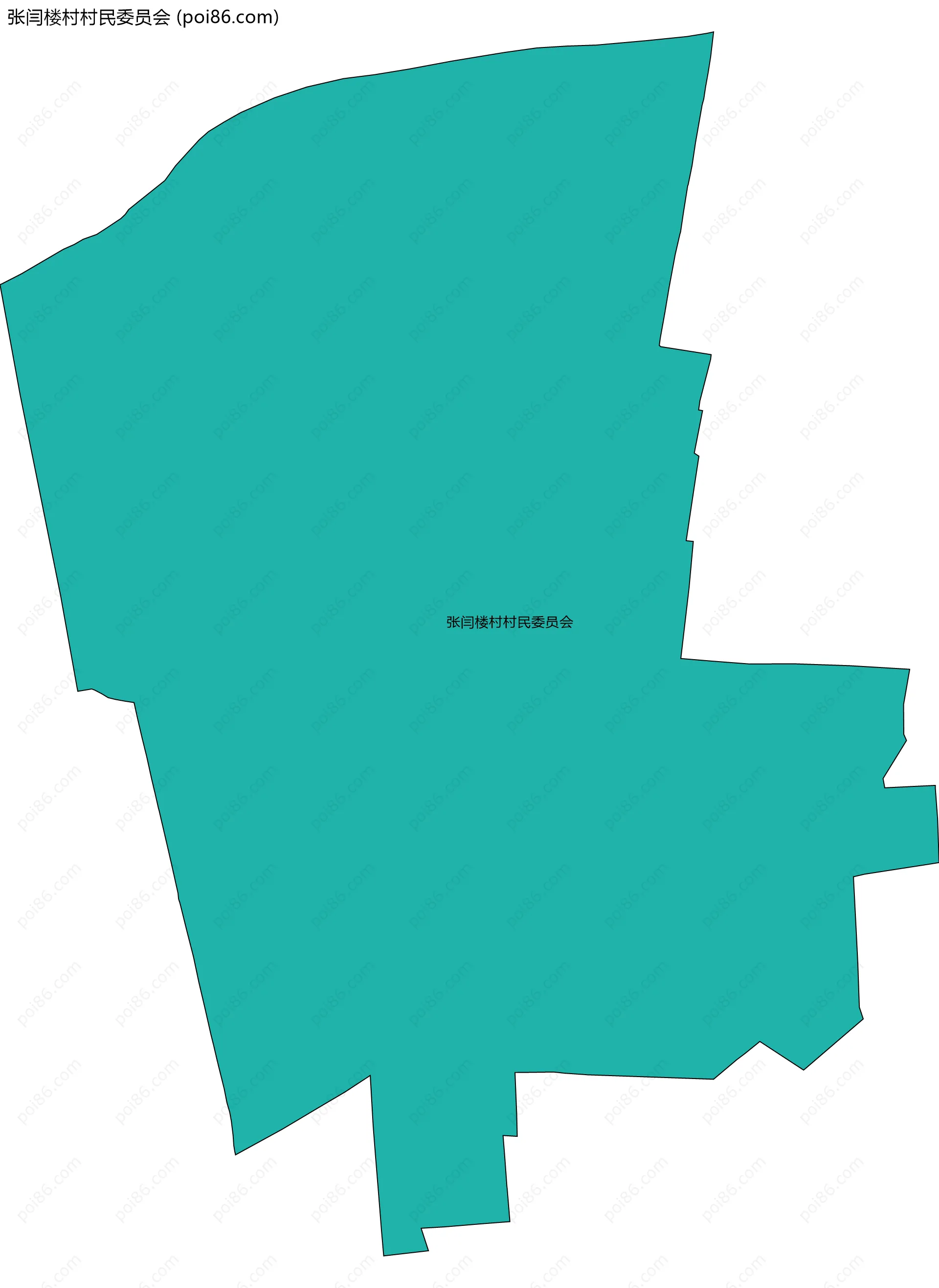 张闫楼村村民委员会边界地图