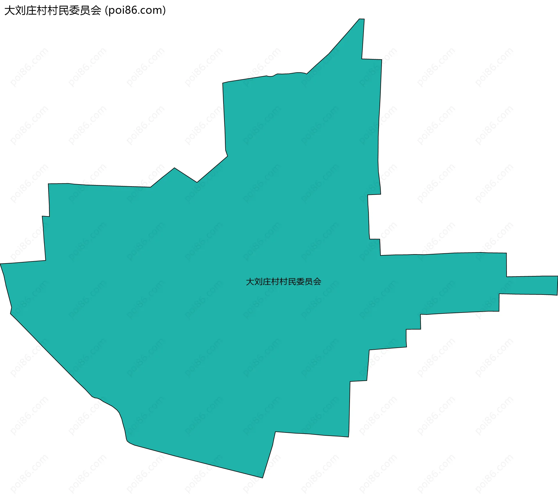 大刘庄村村民委员会边界地图