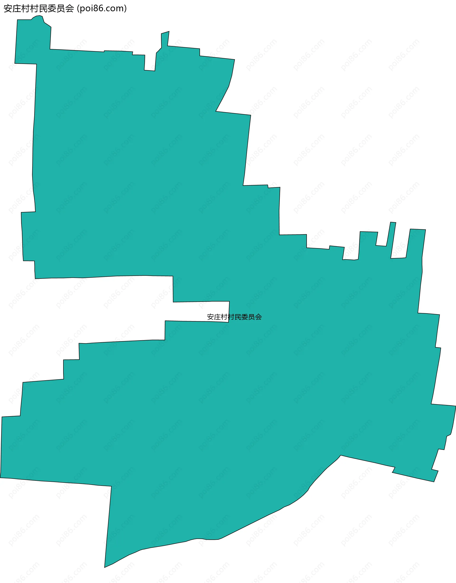 安庄村村民委员会边界地图