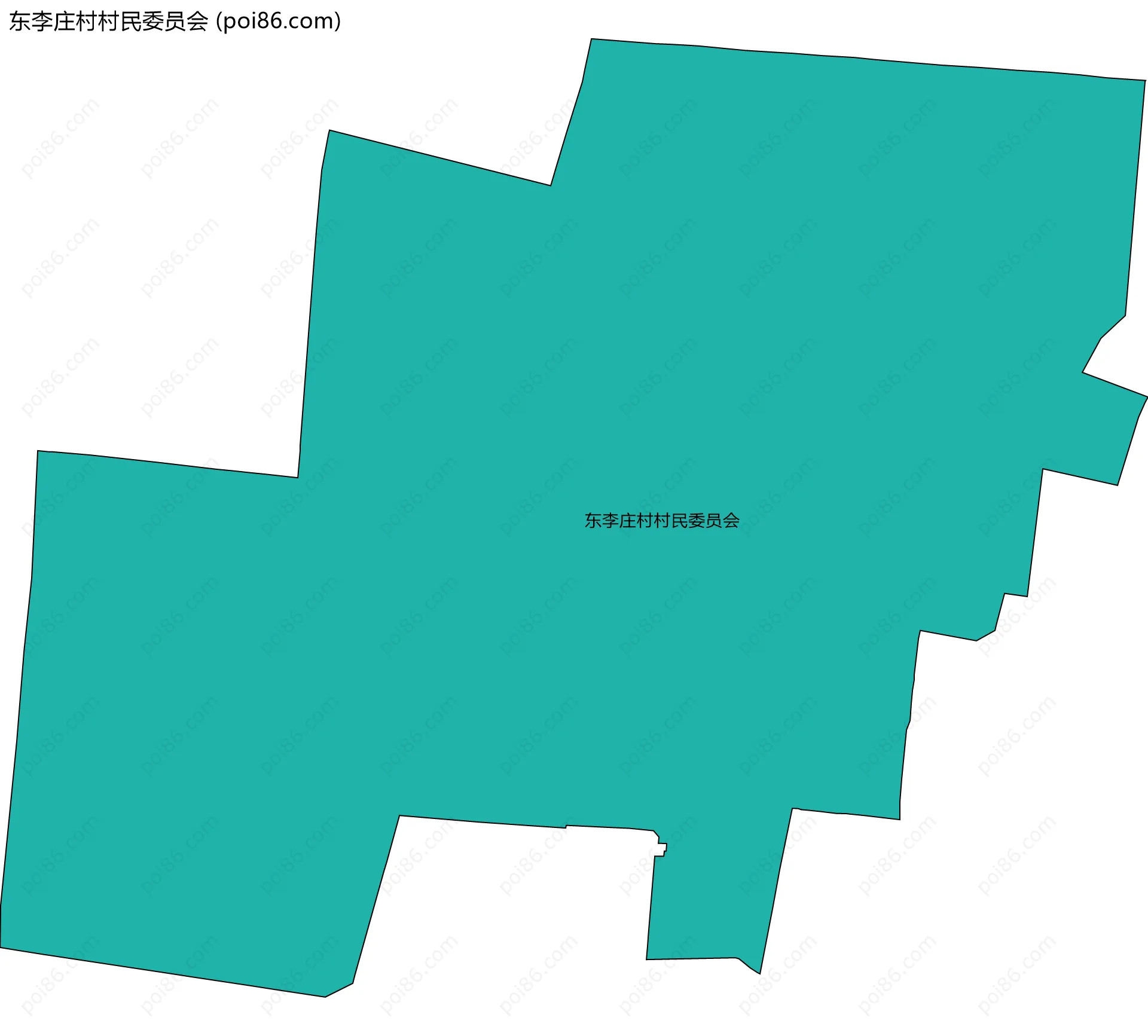 东李庄村村民委员会边界地图