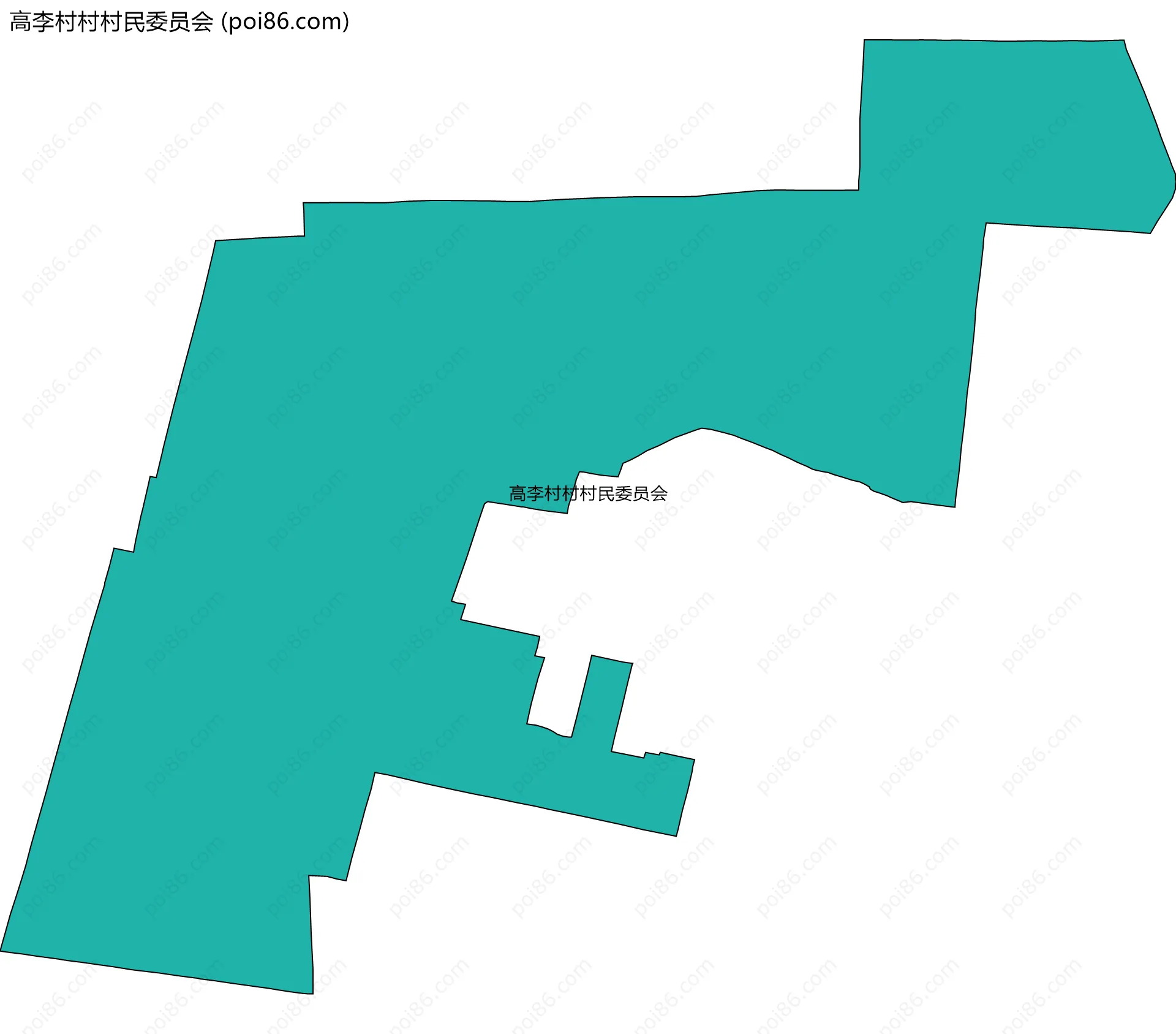 高李村村村民委员会边界地图
